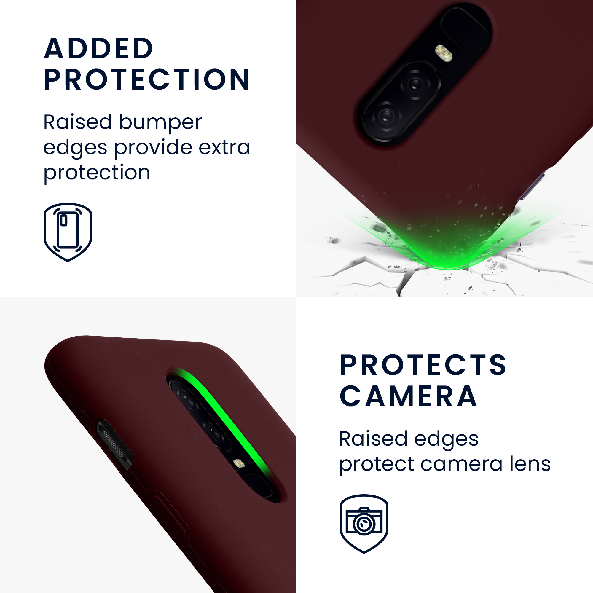 Kryt na mobil OnePlus 6 kwmobile TPU bordeaux fialová