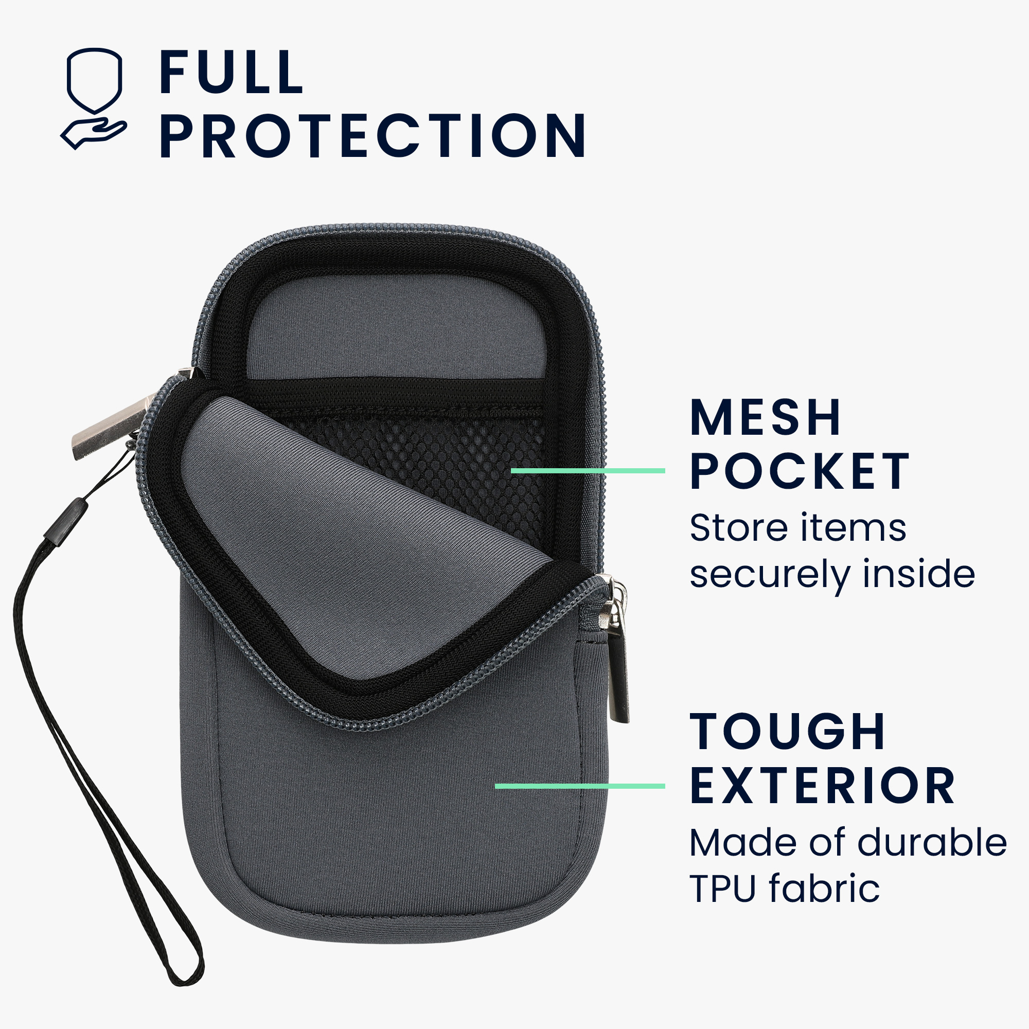 Univerzální pouzdro na mobil kwmobile pro Universal Phone Pouch Size M, sleeve in blue grey