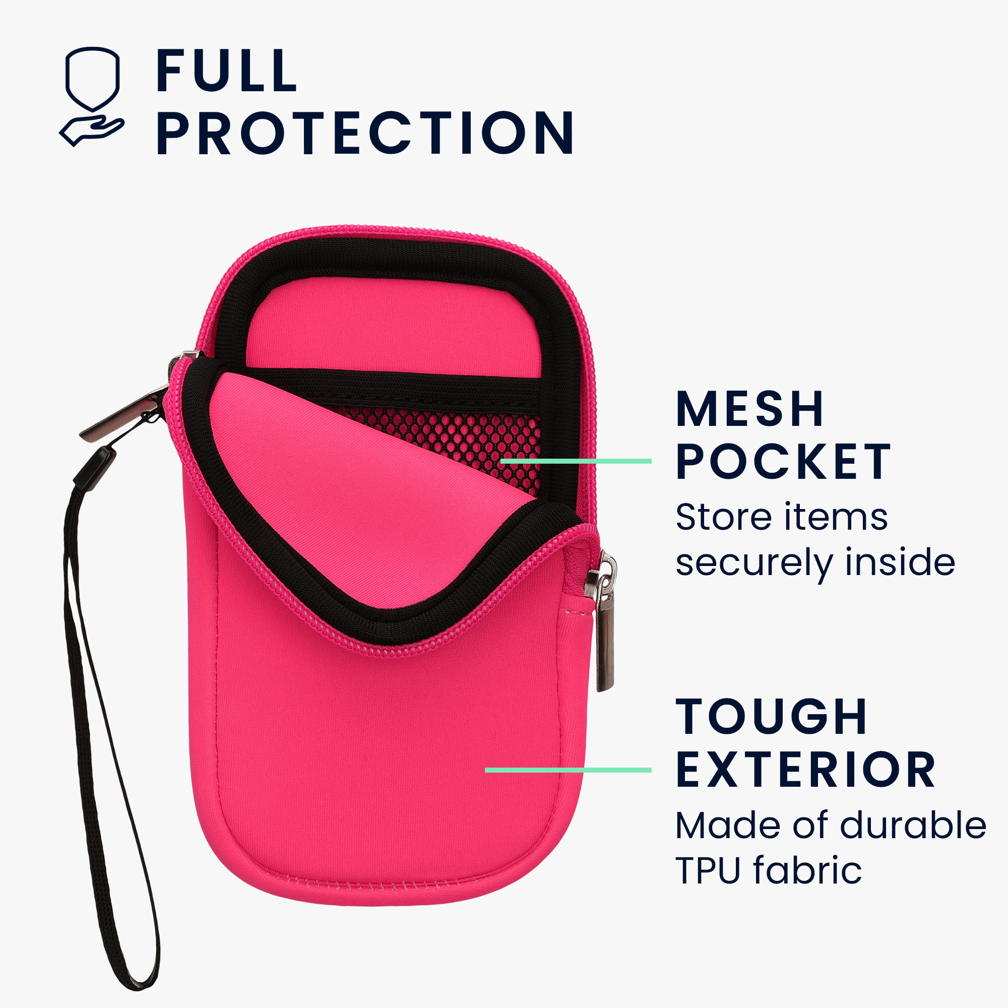 Univerzální pouzdro na mobil kwmobile pro Universal Phone Pouch Size M, sleeve in neon pink