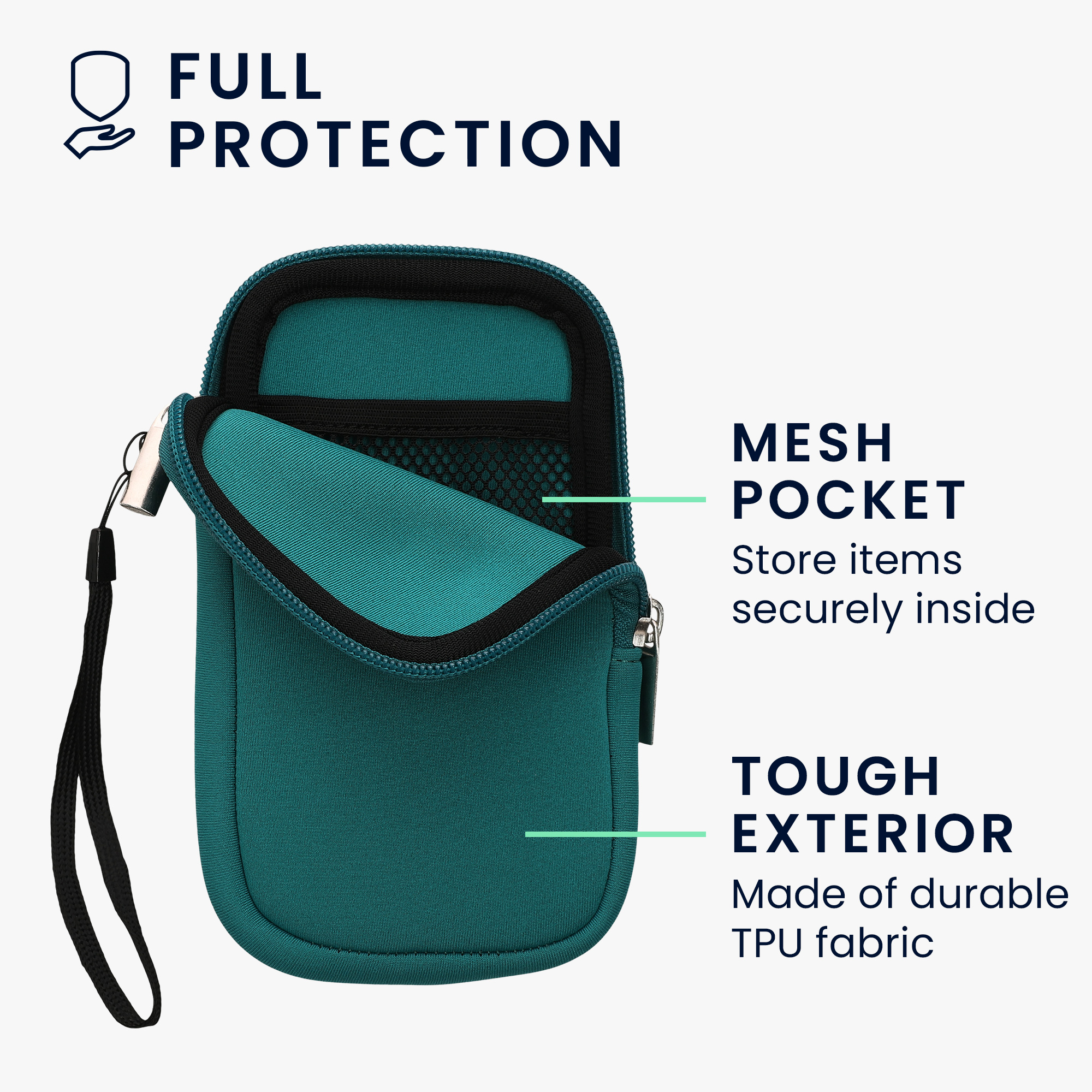 Univerzální pouzdro na mobil kwmobile pro Universal Phone Pouch Size M, sleeve in petrol