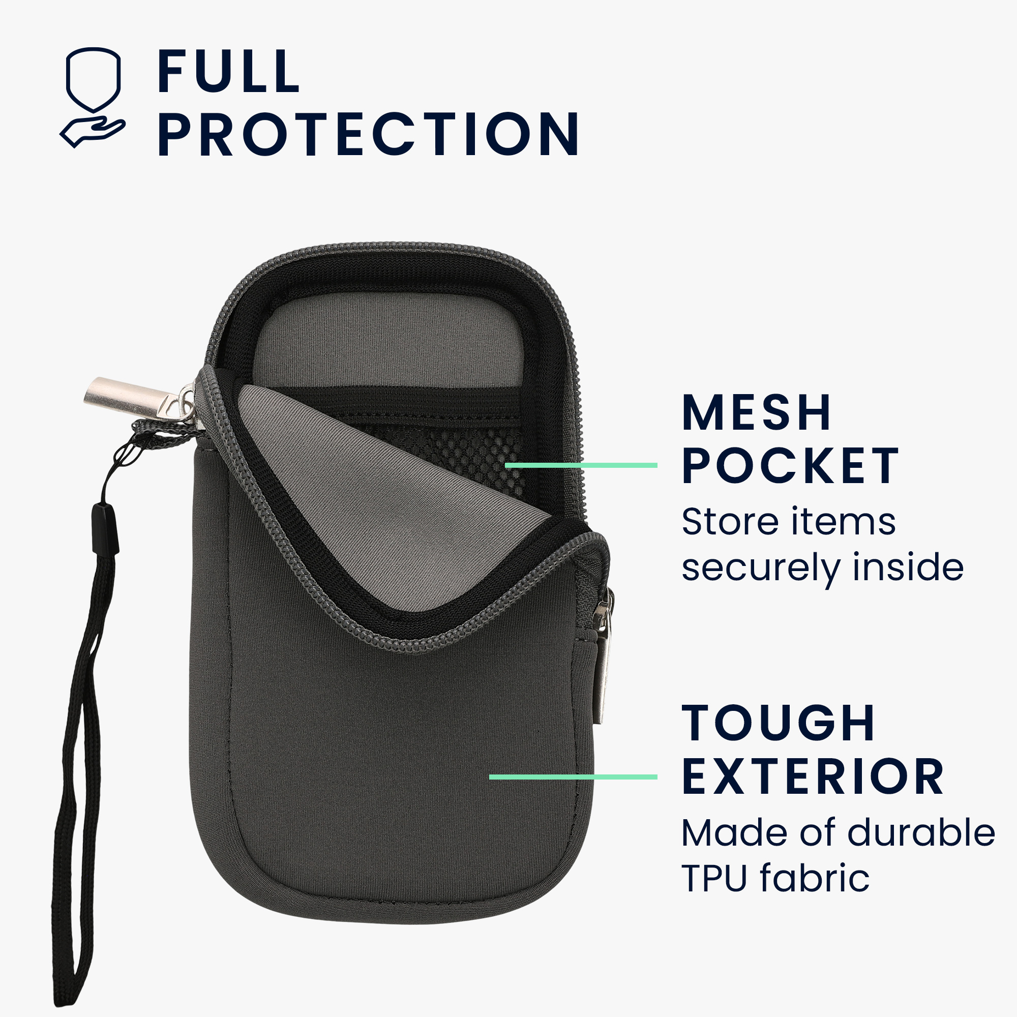 kwmobile univerzální pouzdro na mobil L 6.5", neopren, Stone Dust