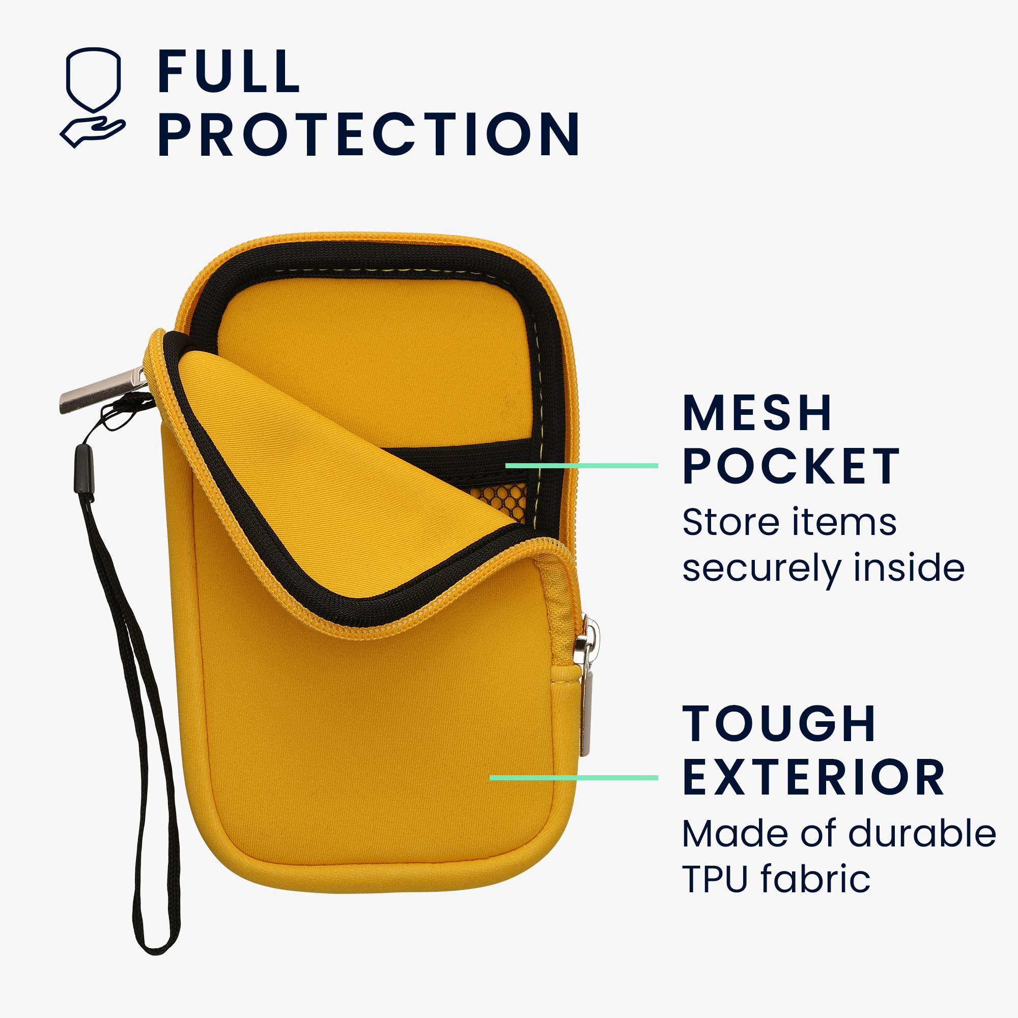 Univerzální pouzdro na mobil kwmobile pro Universal Phone Pouch Size M, sleeve in honey yellow