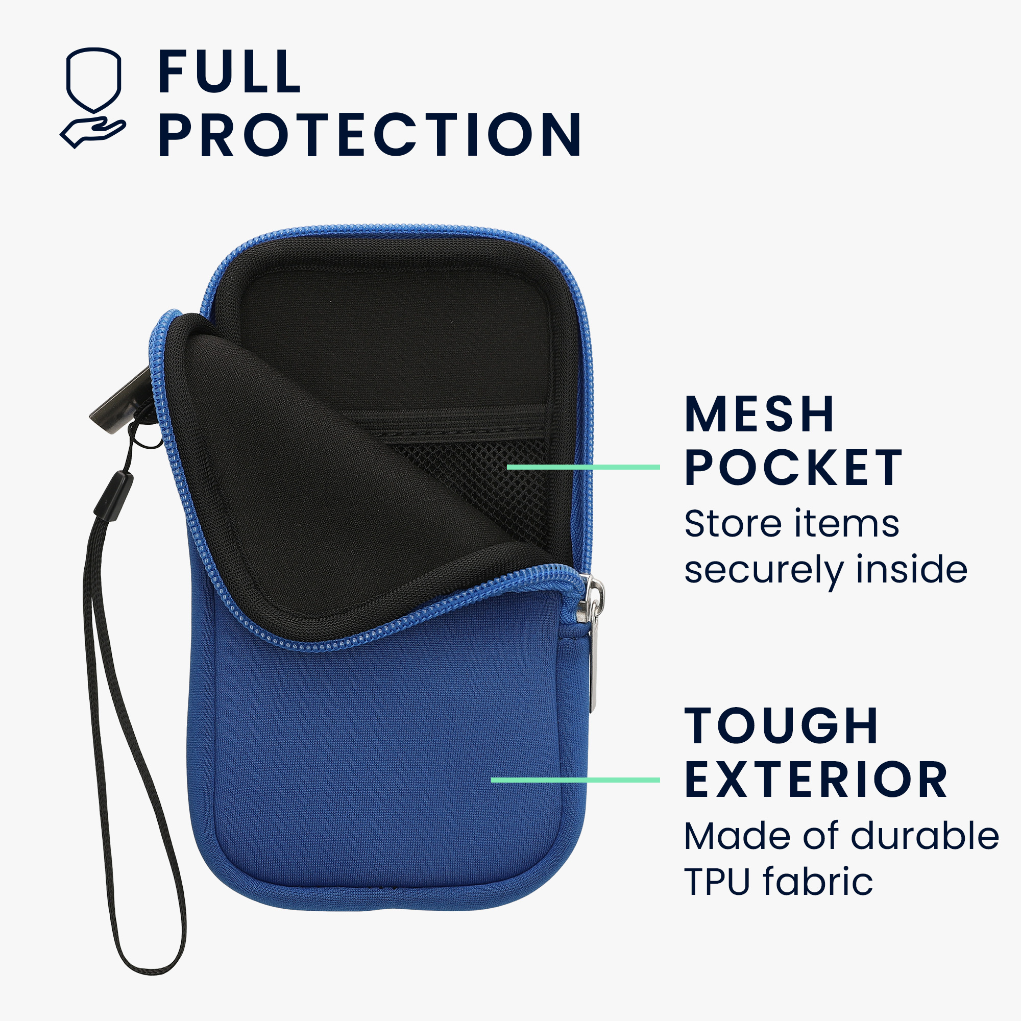 Univerzální pouzdro na mobil kwmobile pro Universal Phone Pouch Size M, sleeve in baltic blue