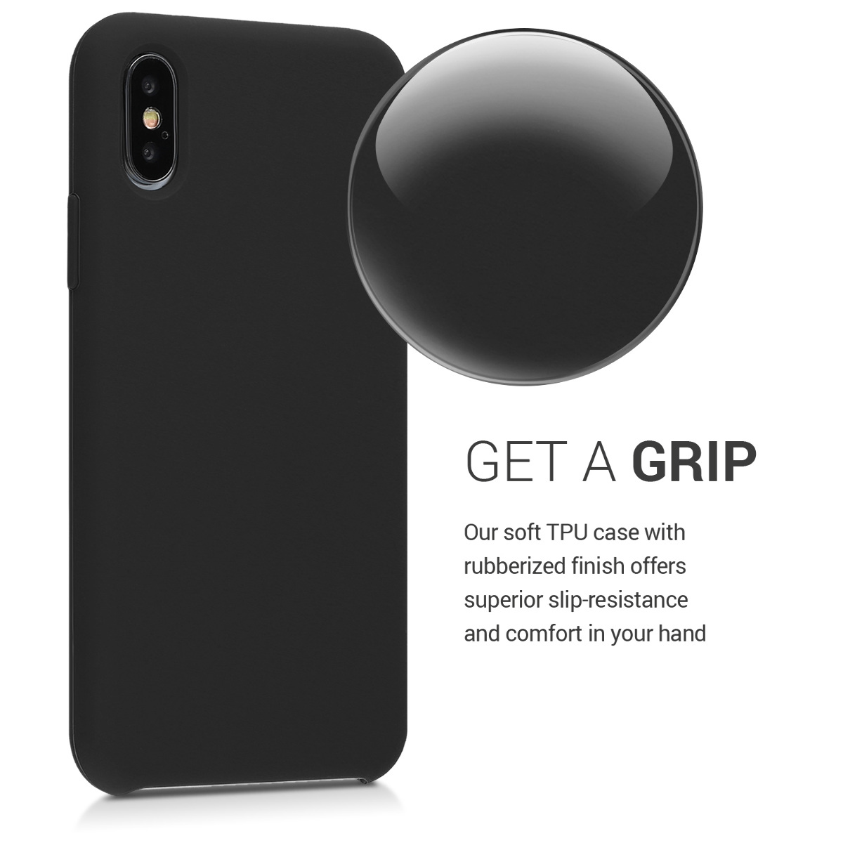 Silikonový kryt na mobil kwmobile pro Apple iPhone XS - černá