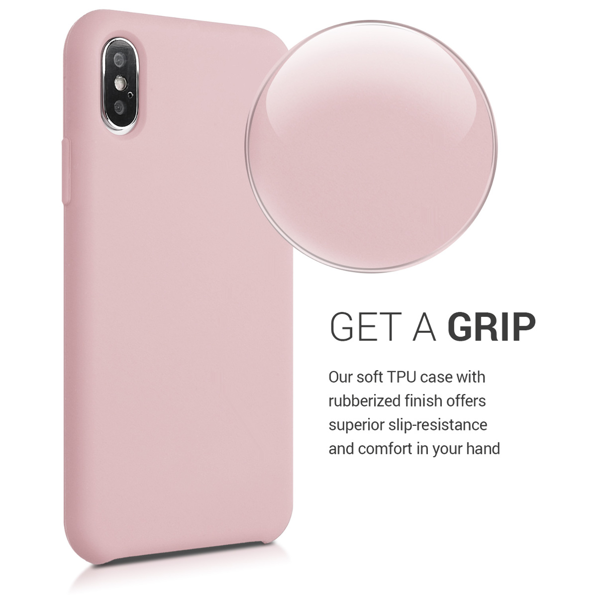 Silikonový kryt na mobil kwmobile pro Apple iPhone XS - vintage růžová
