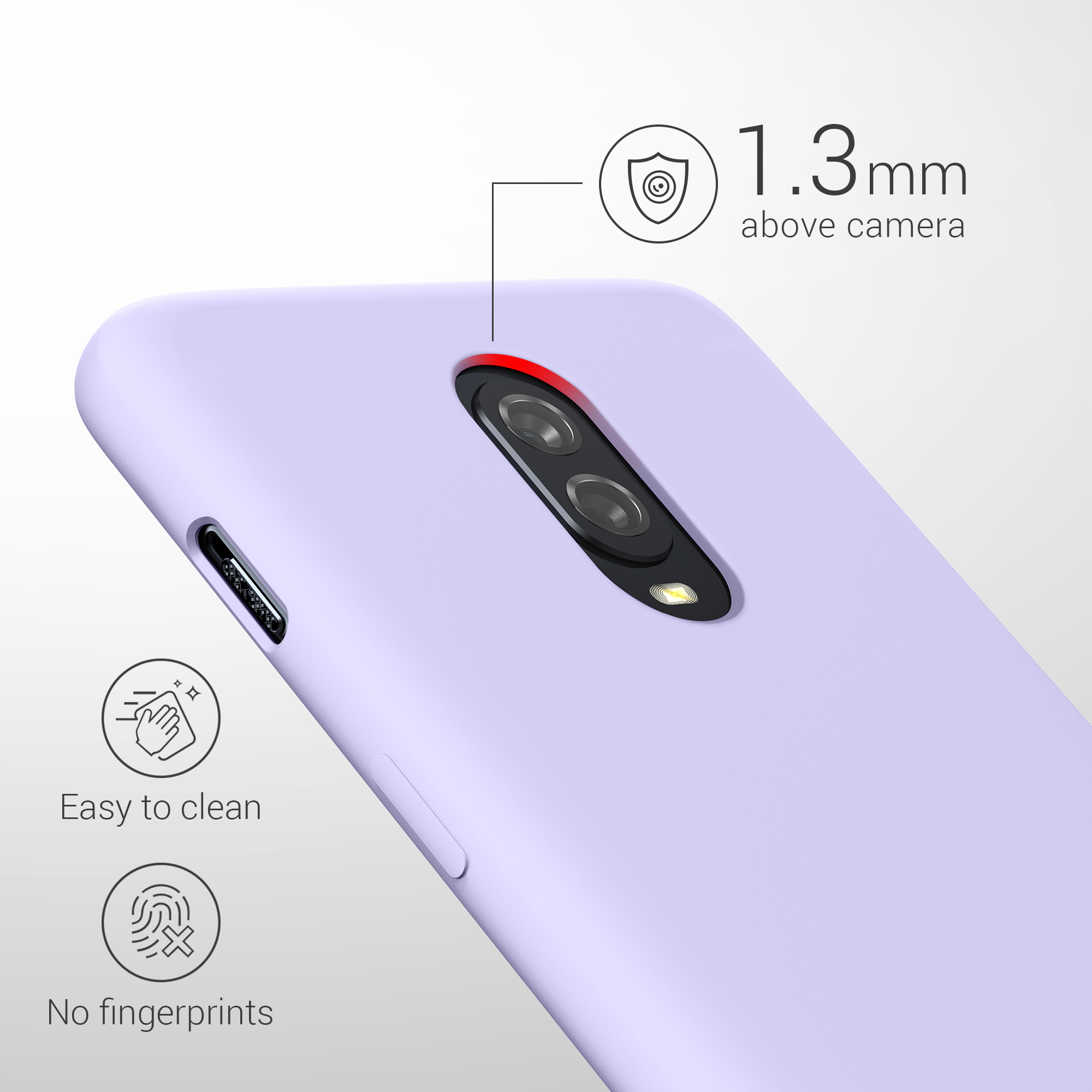 Kryt na mobil OnePlus 6T kwmobile TPU světlá levandule
