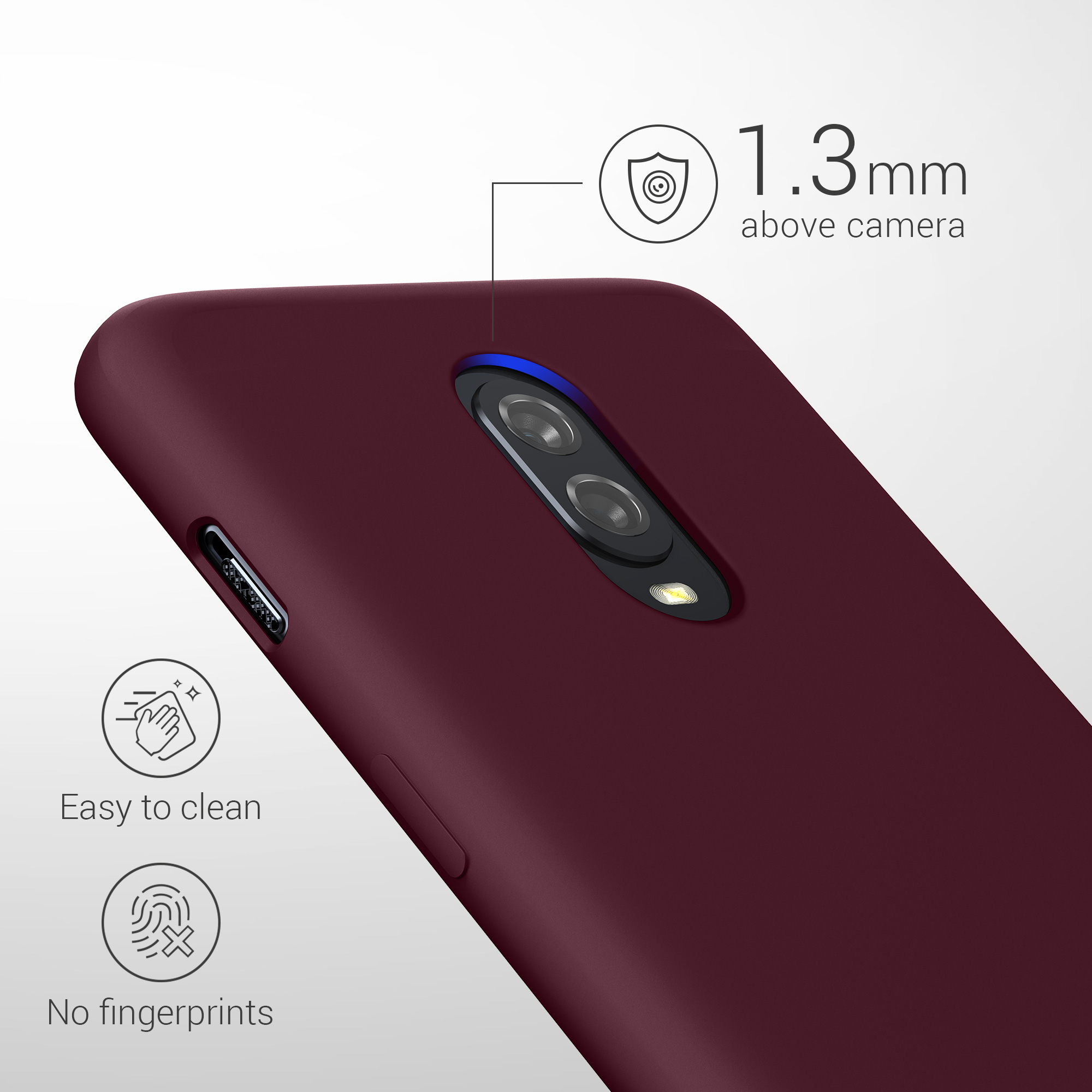 Kryt na mobil OnePlus 6T kwmobile TPU tawny červená