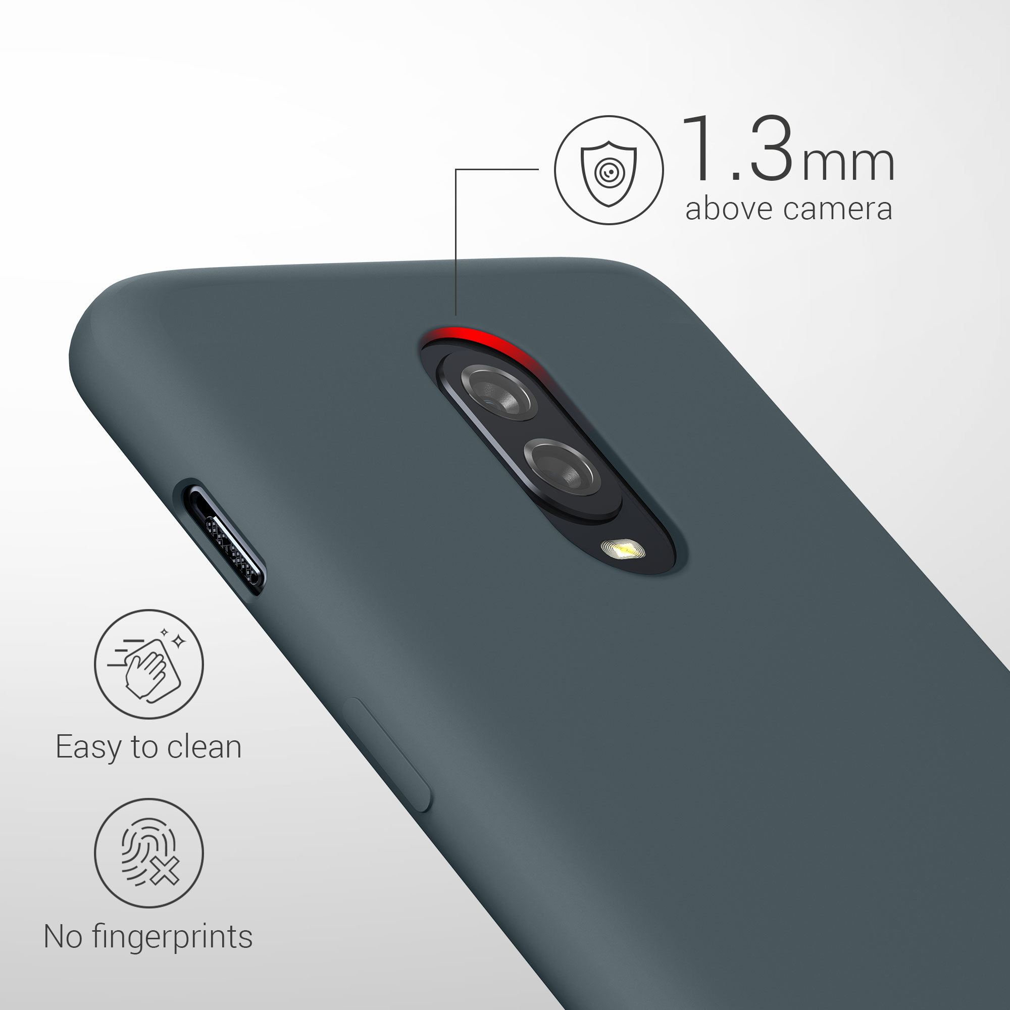 Kryt na mobil OnePlus 6T kwmobile TPU tmavě šedá