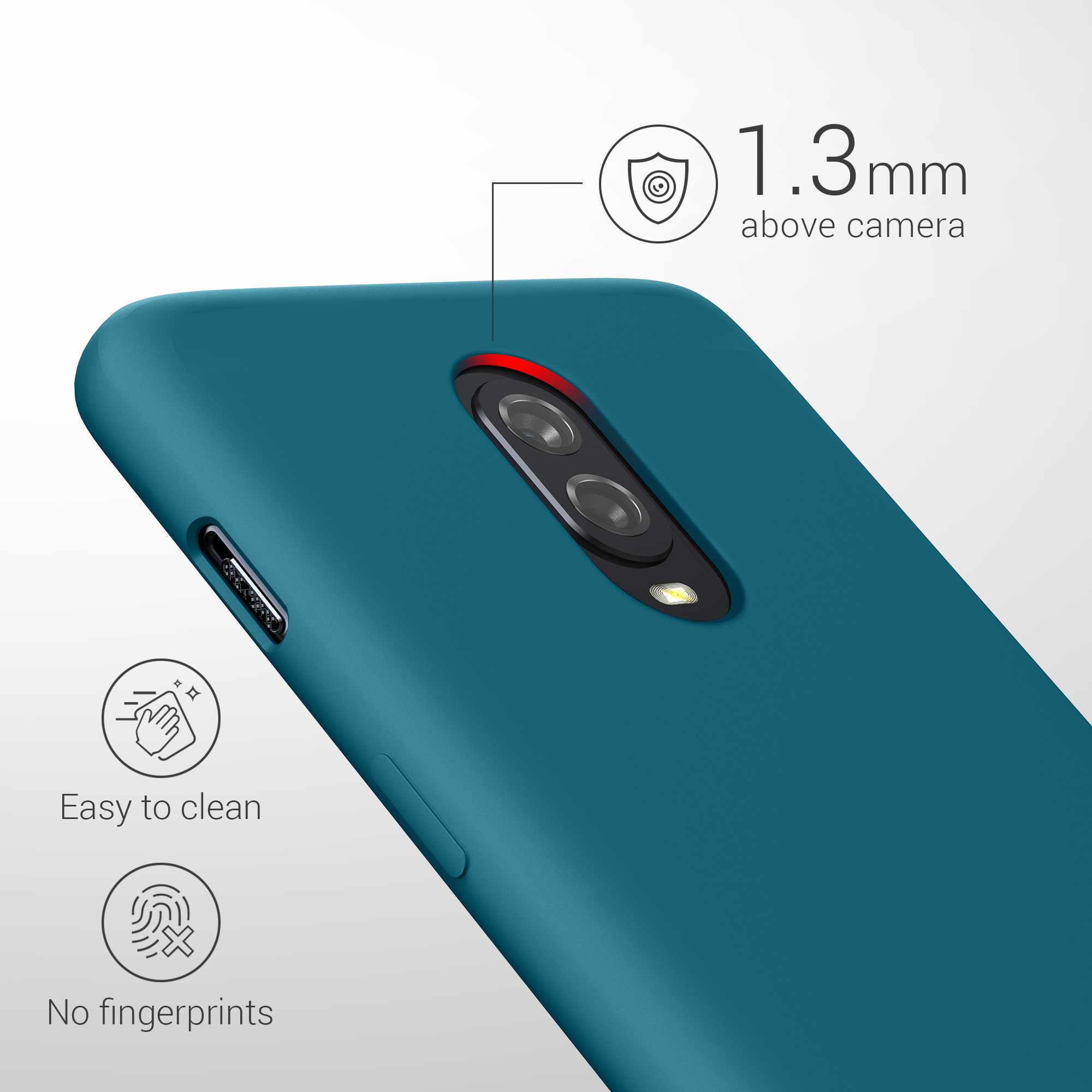 Kryt na mobil OnePlus 6T kwmobile TPU petrolejová matná