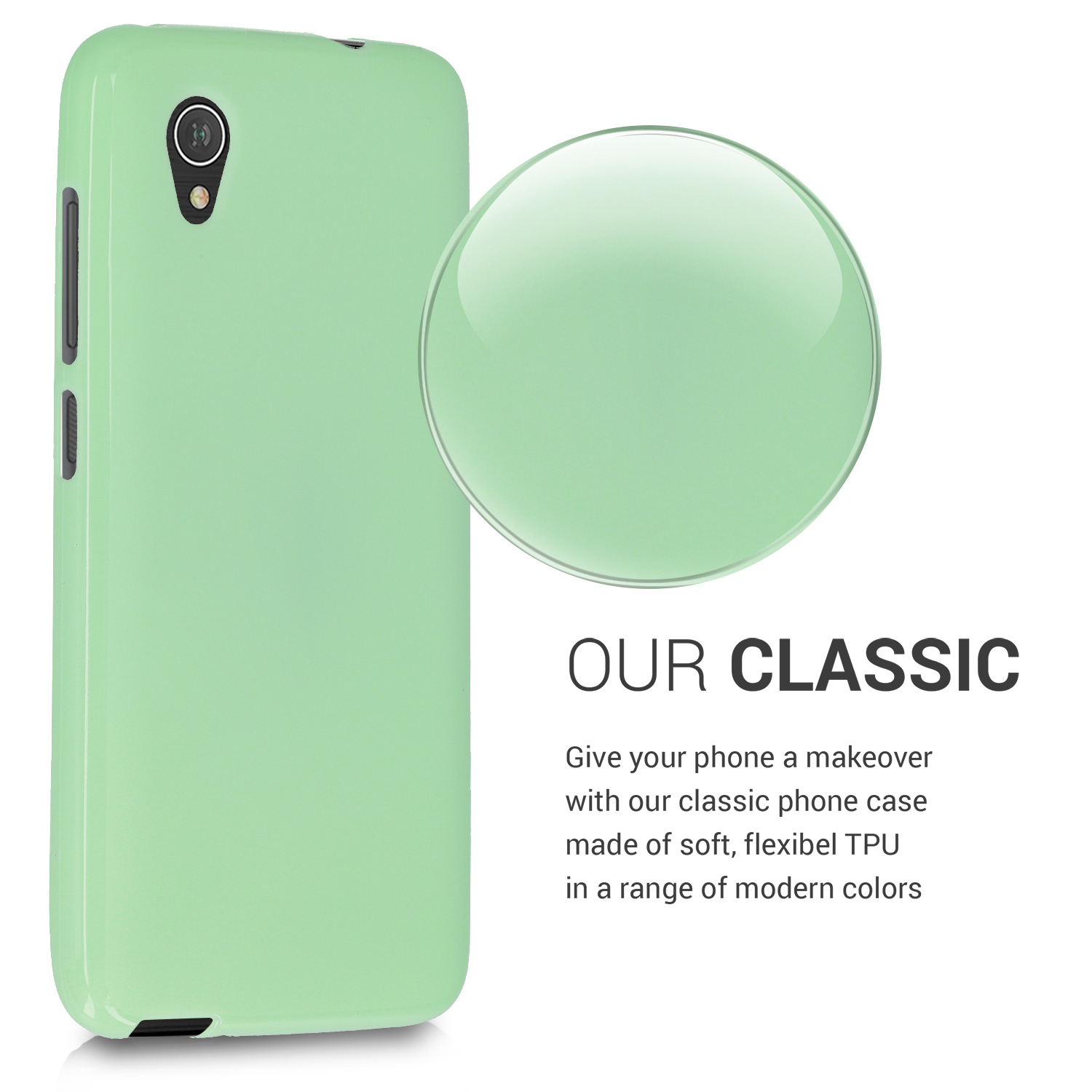 Kryt na mobil Alcatel 1 kwmobile TPU matně mátový