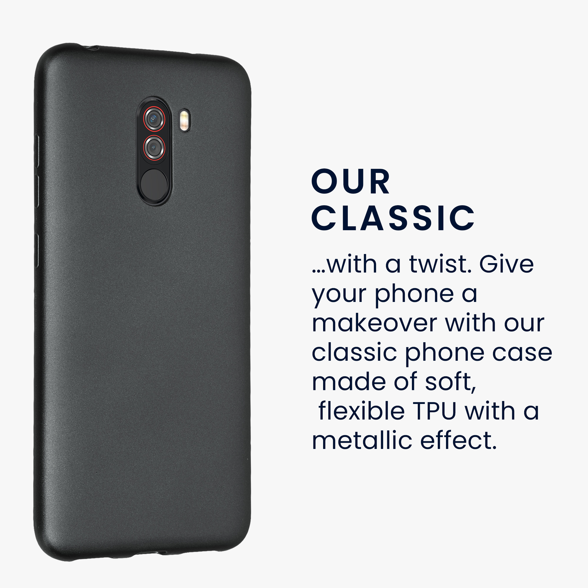 Kryt Xiaomi Pocophone F1 metalický TPU šedá kwmobile