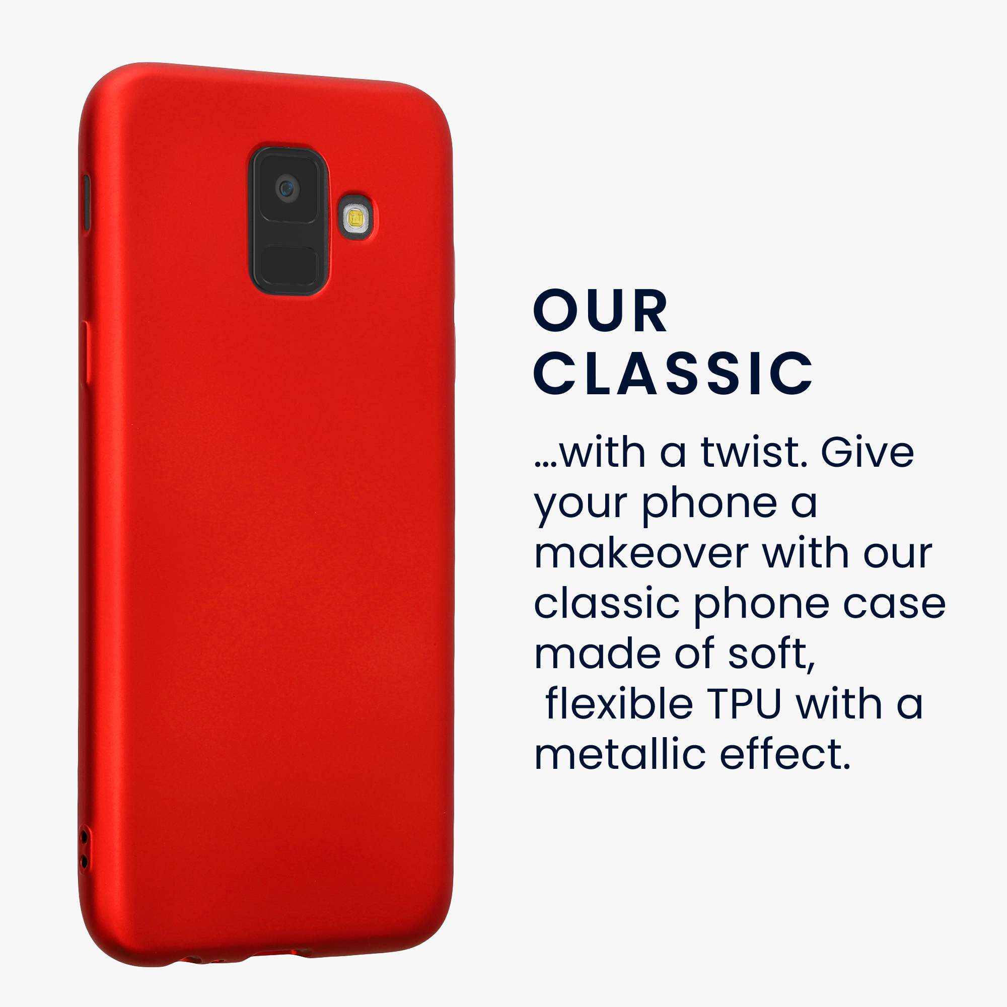 Metalický kryt na mobil Samsung Galaxy A6 (2018) kwmobile metalicky tmavě červený