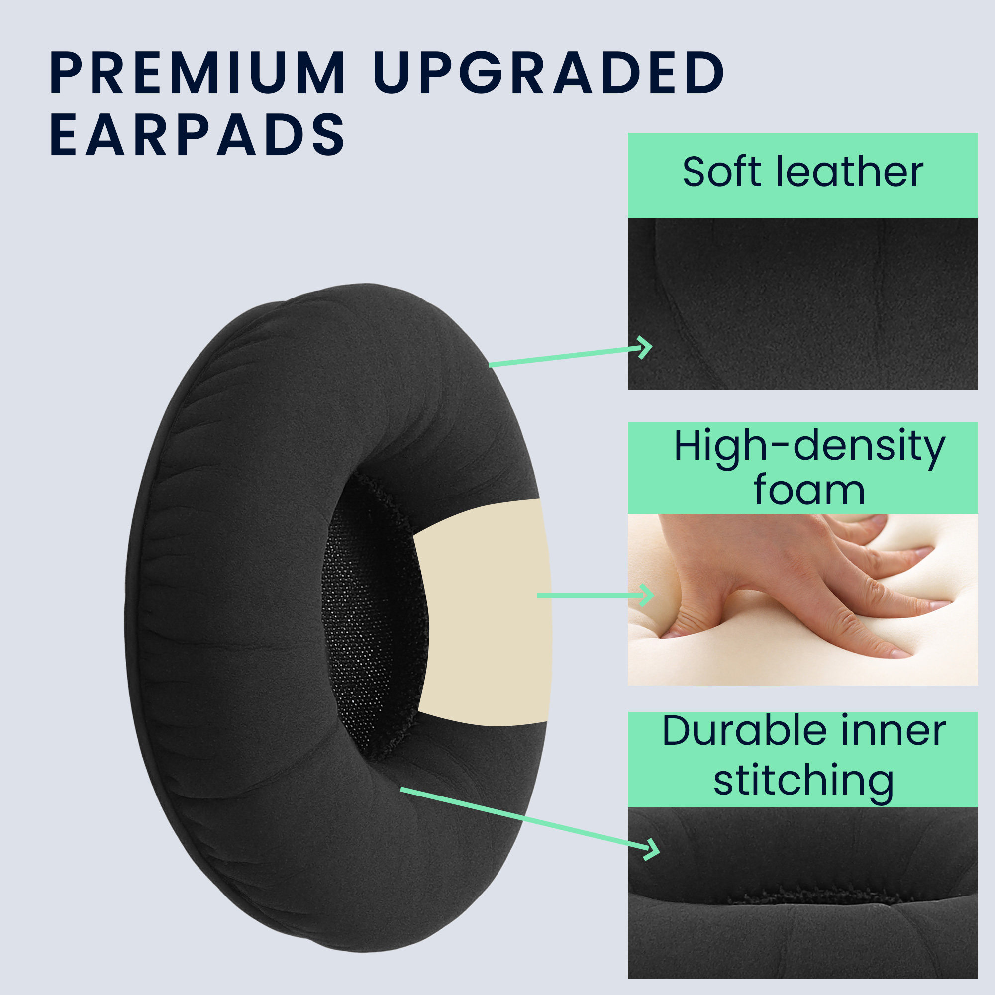 Náušníky kwmobile 2 ks pro Sennheiser Urbanite (506452) - černá