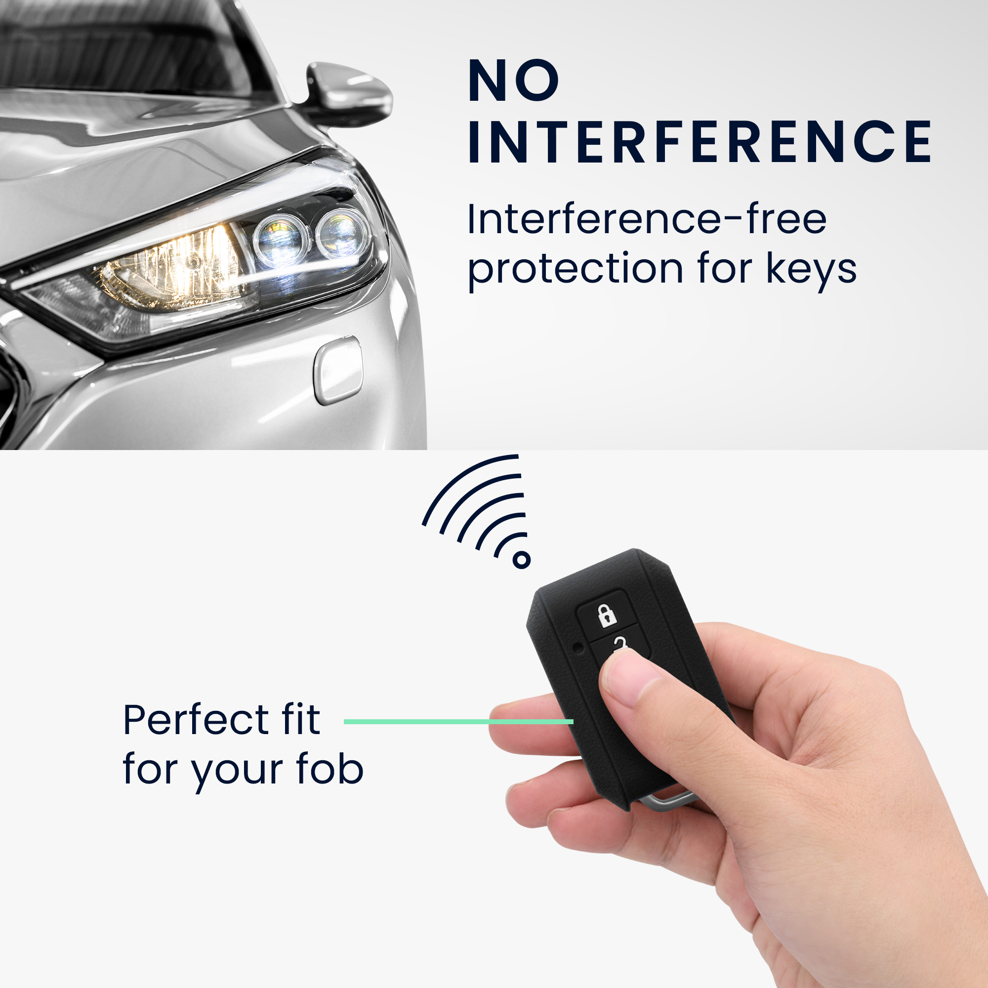 Pouzdro na klíč od auta Suzuki 2 Button Car Key kwmobile - černá
