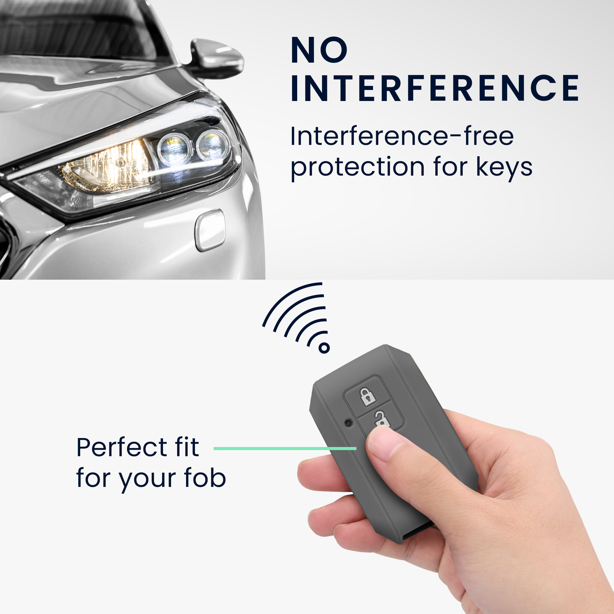 Pouzdro na klíč od auta Suzuki 2 Button Car Key kwmobile - tmavě šedá