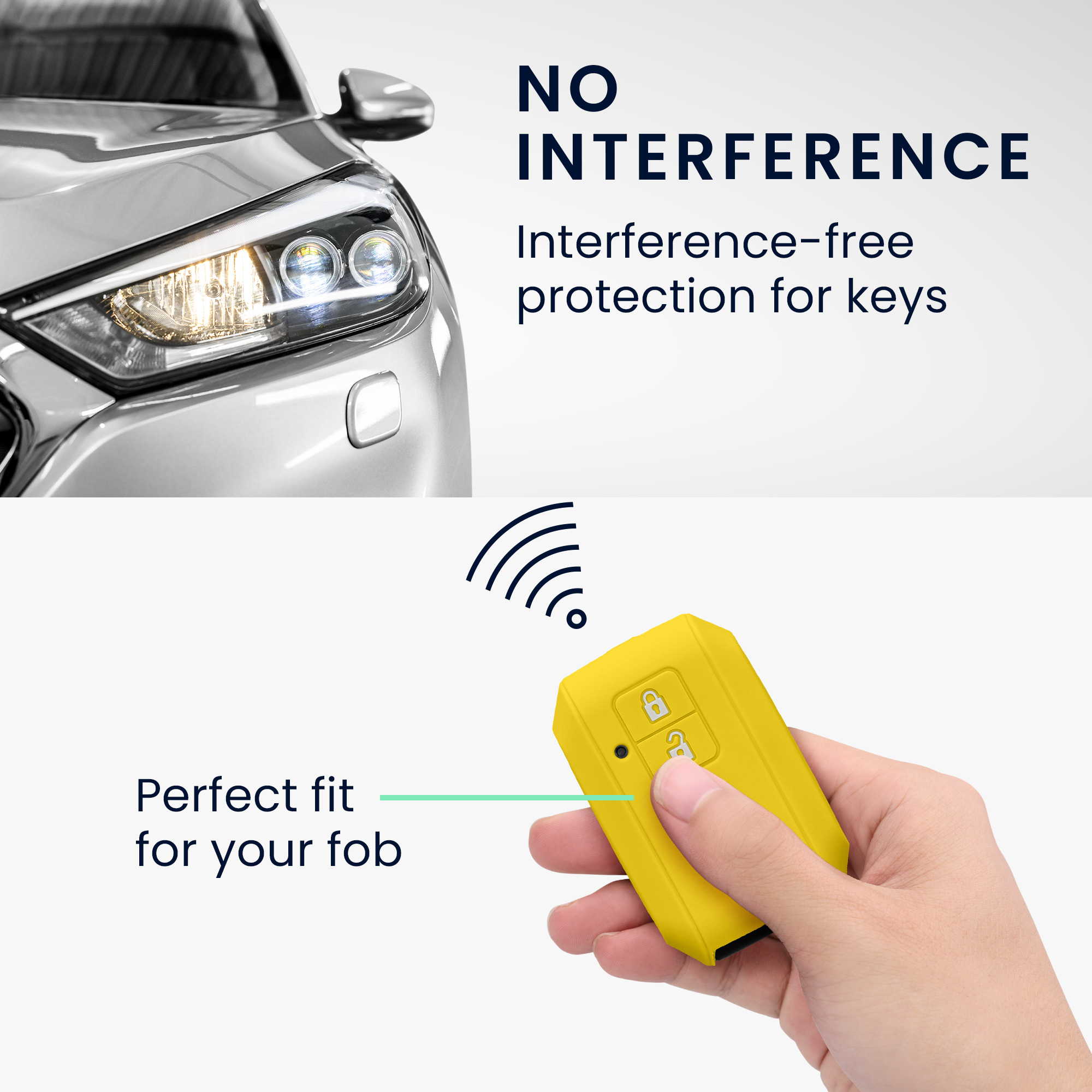 Obal na klíč od auta pro Suzuki klíč se 2 tlačítky a funkcí Keyless Go kwmobile - zářivě žlutá