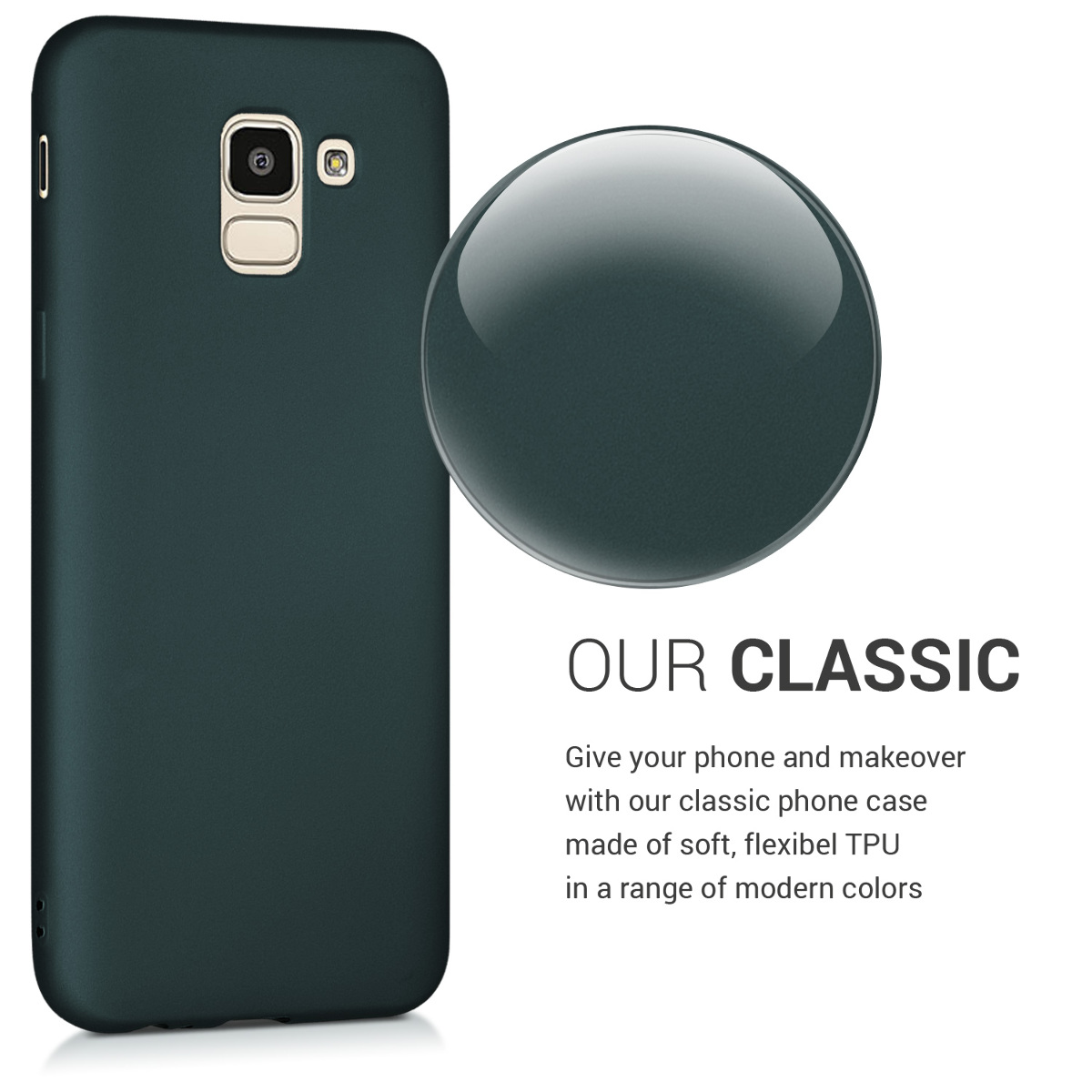 Metalický kryt na mobil Samsung Galaxy J6 kwmobile Metallic Teal
