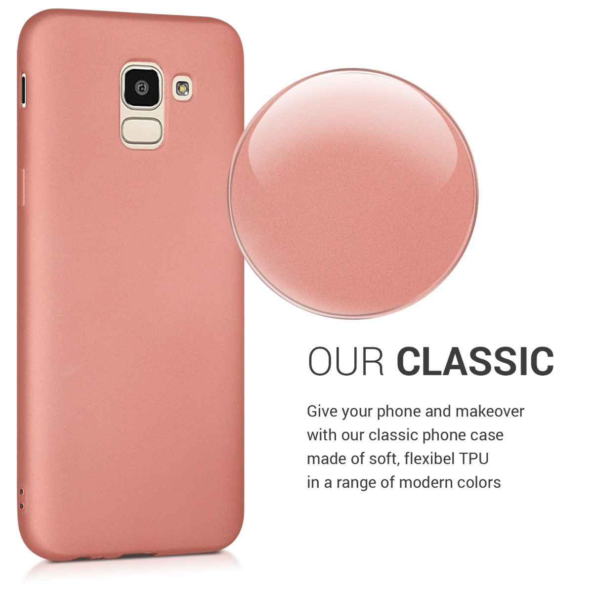 Metalický kryt na mobil Samsung Galaxy J6 kwmobile metalicky rose gold