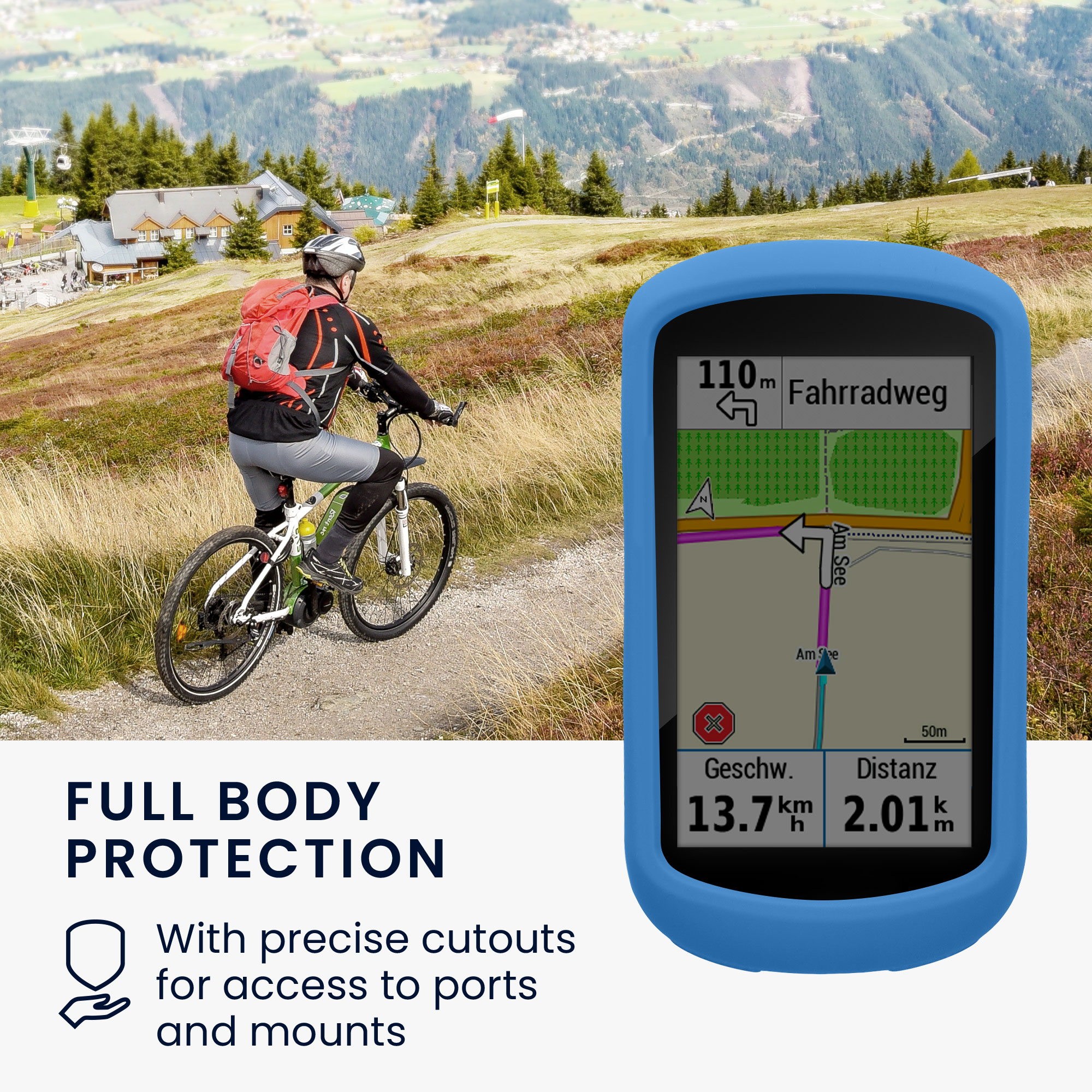Silikonové pouzdro cyklo GPS Garmin Edge Explore kwmobile průhledná
