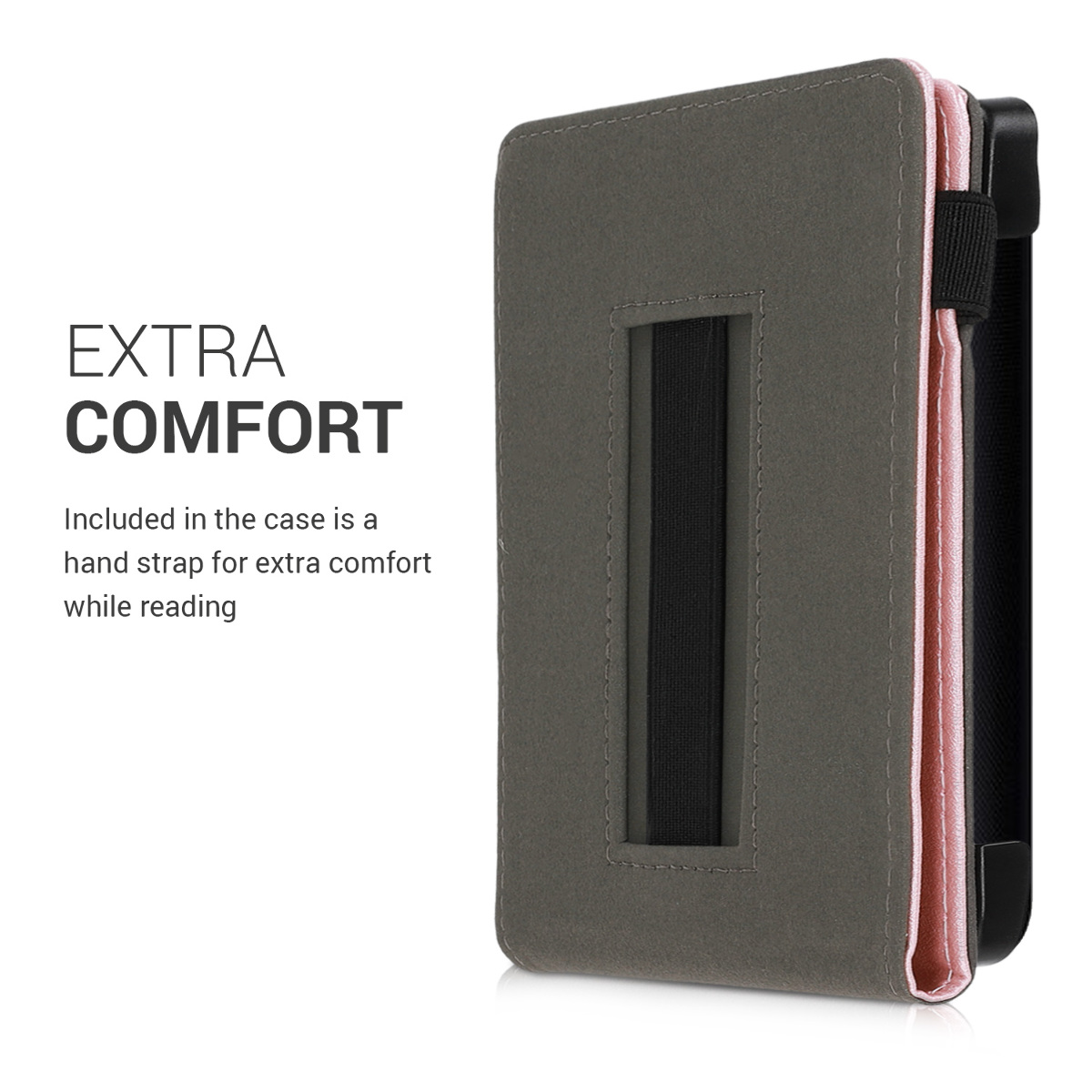 Pouzdro na čtečku Pocketbook Touch Lux 4/5/Touch HD 3/Color (2020)/ Vivlio Lux 5 kwmobile - růžově zlatá