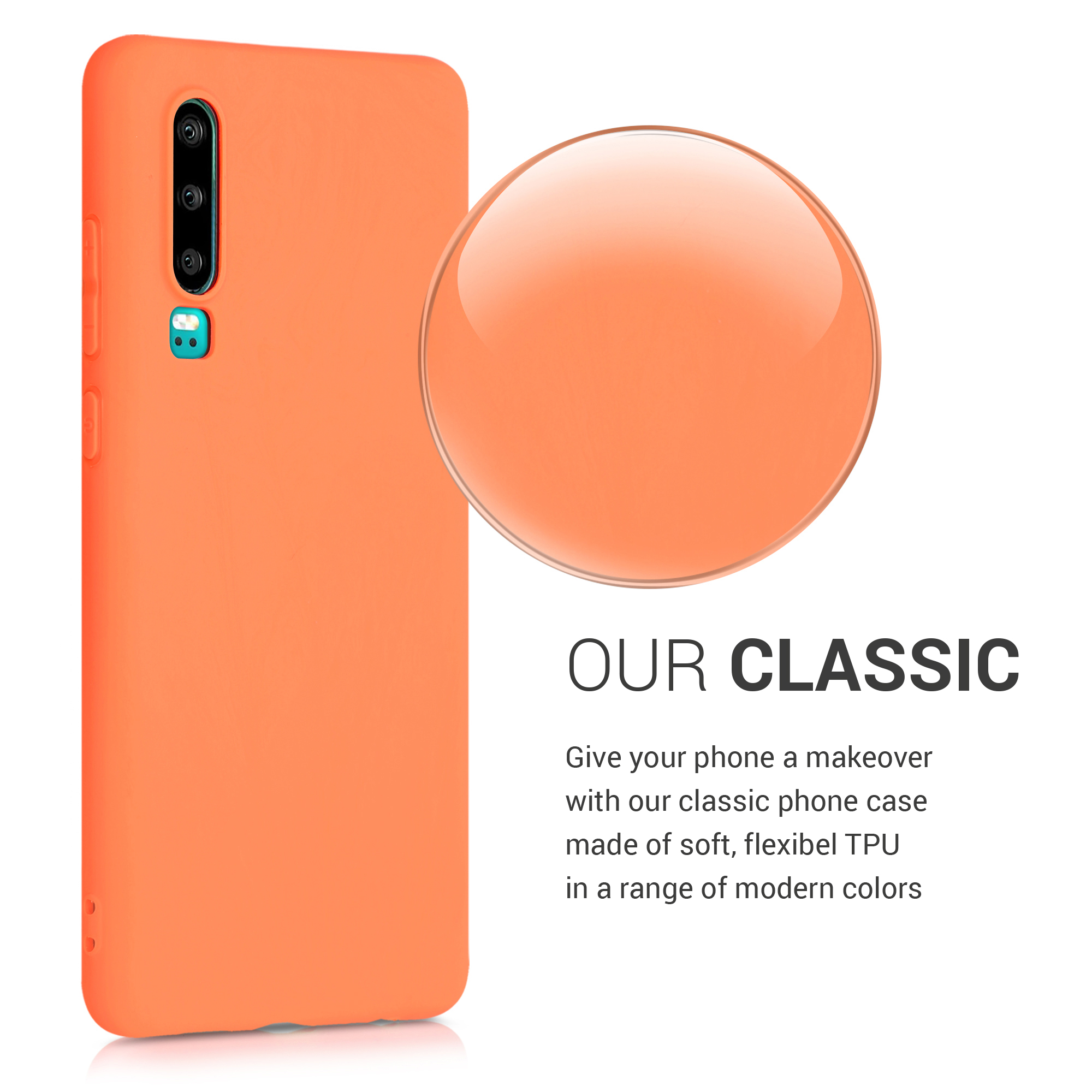 Kryt kwmobile Huawei P30, ovocně oranžová