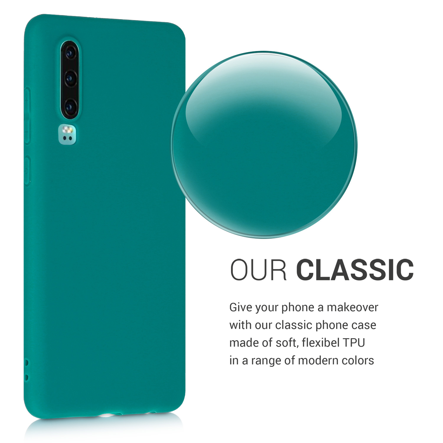 Kryt kwmobile Huawei P30, petrolejová matná