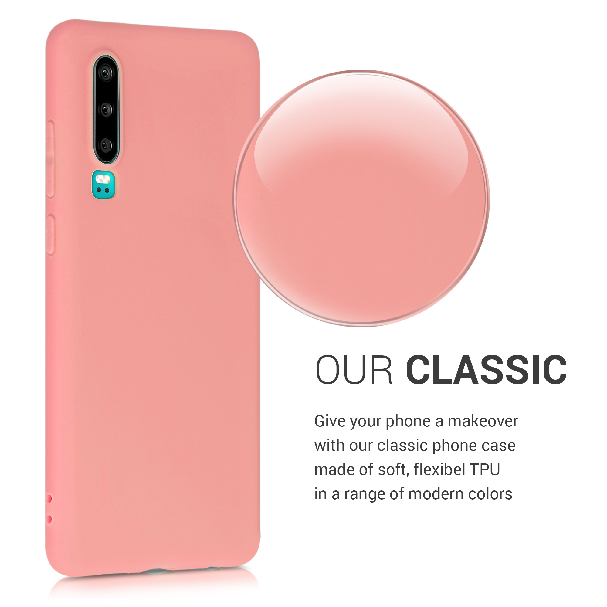 Kryt kwmobile Huawei P30, korálová