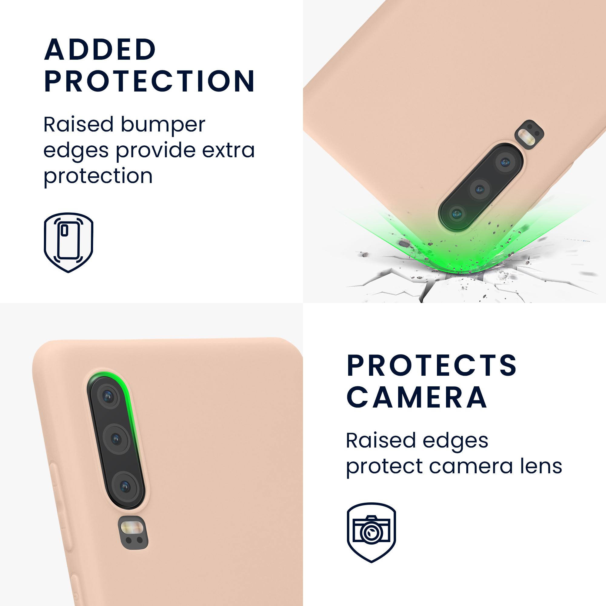 Kryt kwmobile Huawei P30, kokosová světlá