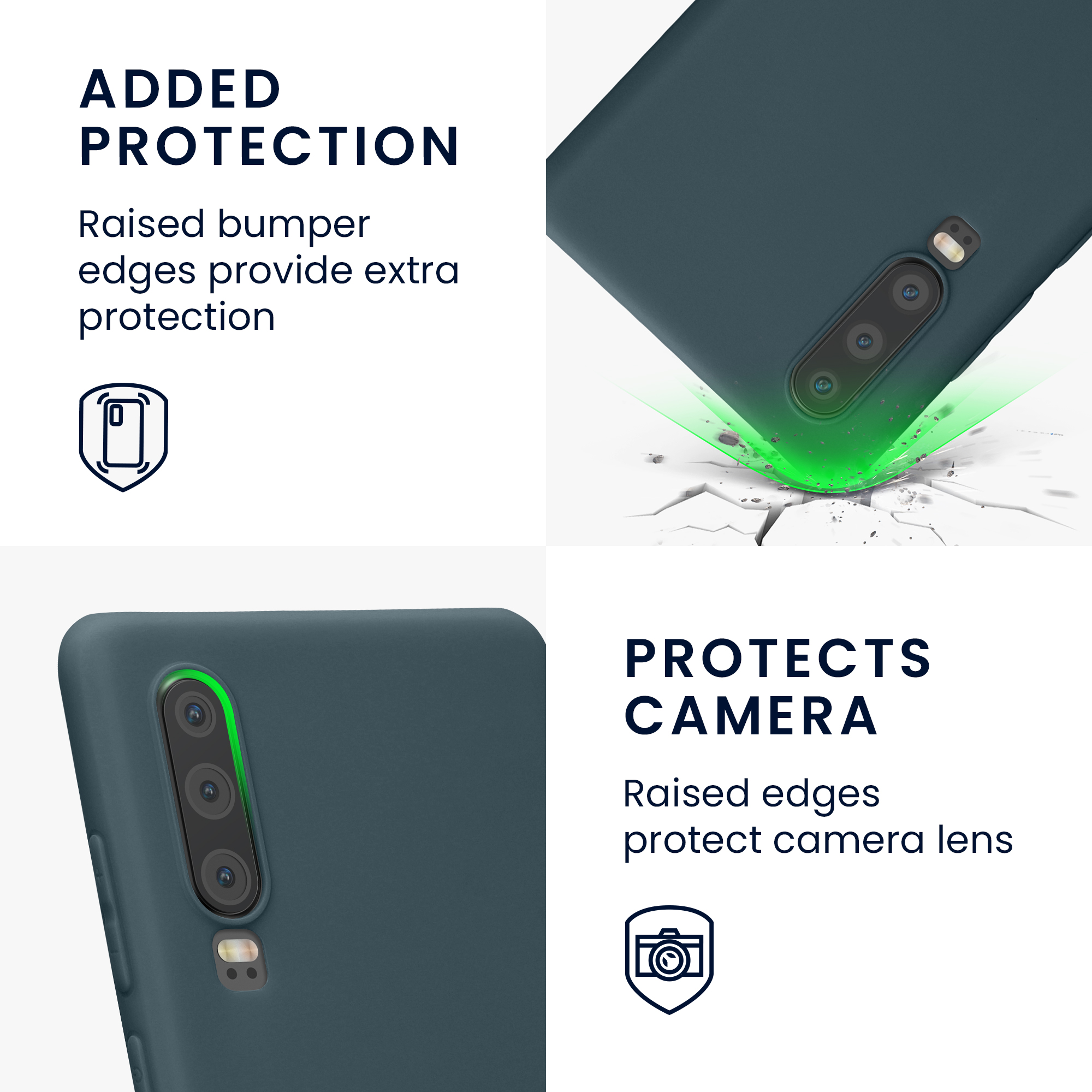 Pouzdro pro Huawei P30 kwmobile TPU - tmavá antracitová