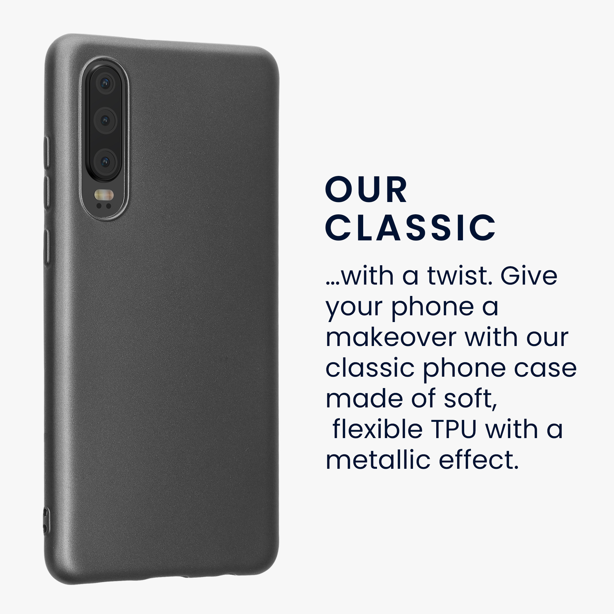 Kryt kwmobile Huawei P30, metalická šedá