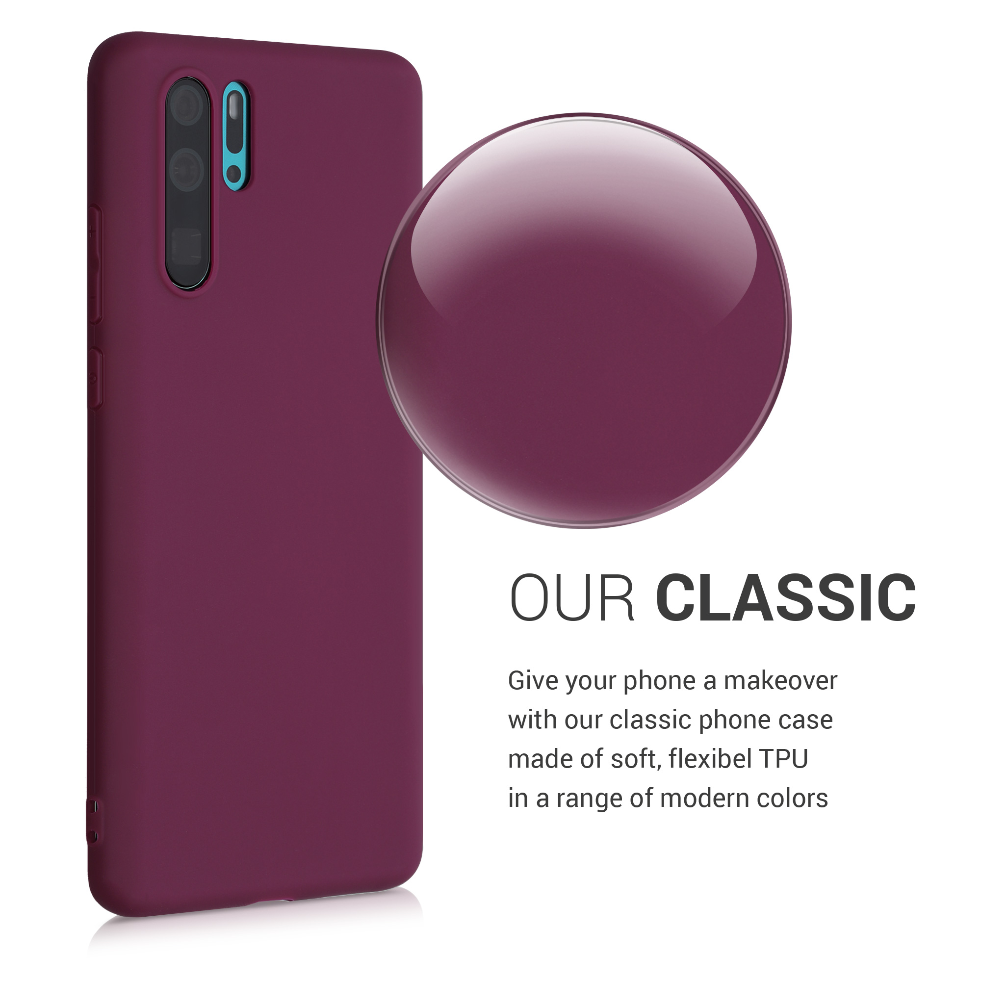 Pouzdro pro Huawei P30 Pro kwmobile TPU - vínově fialová