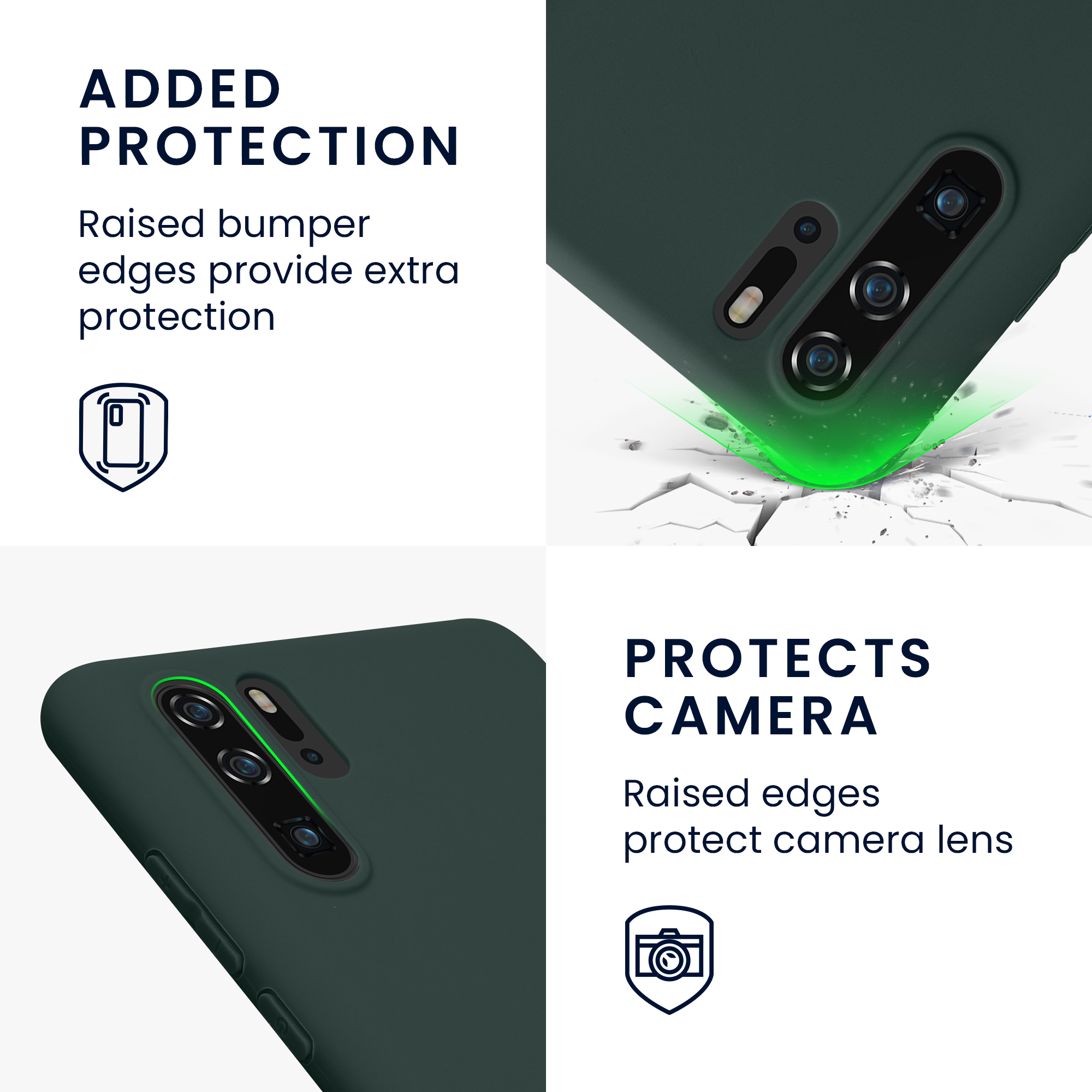 Kryt na mobil Huawei P30 Pro kwmobile - mechově zelená