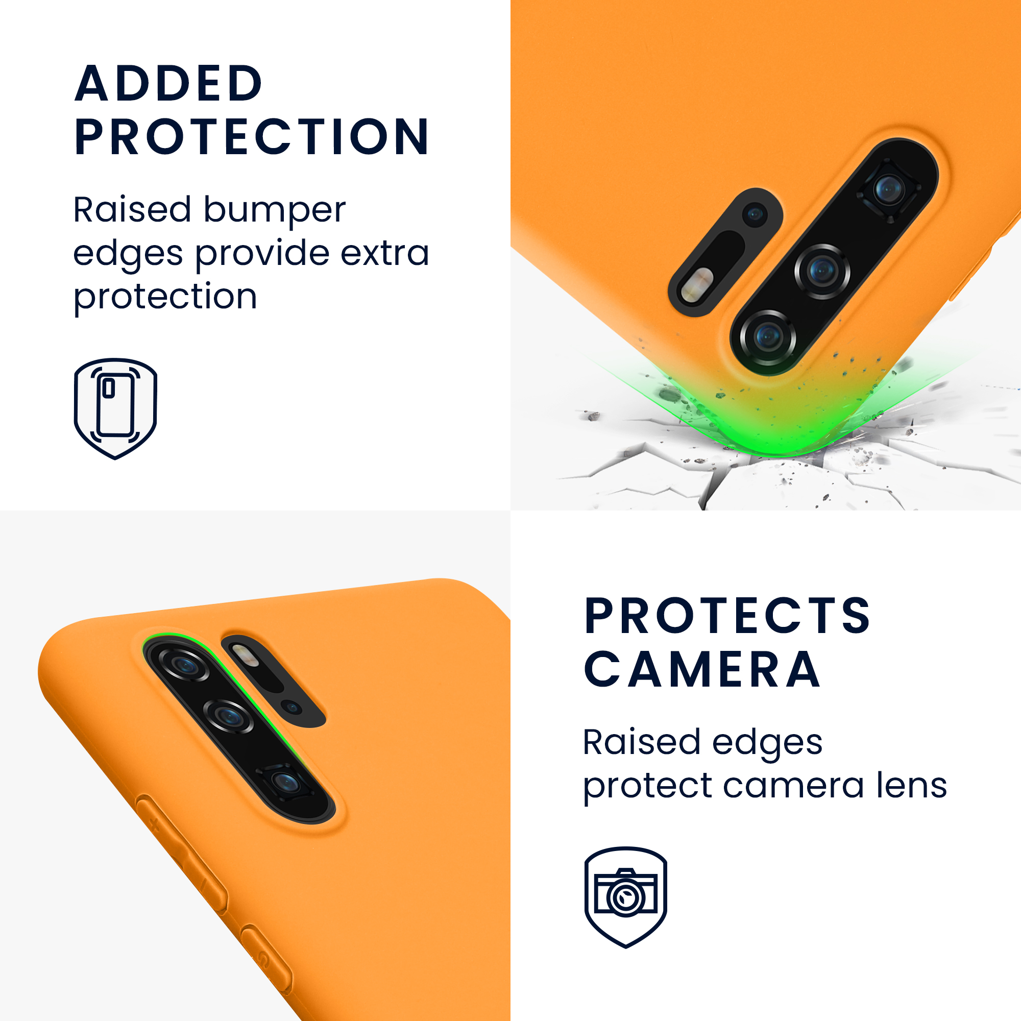 Kryt na mobil Huawei P30 Pro kwmobile - oranžová