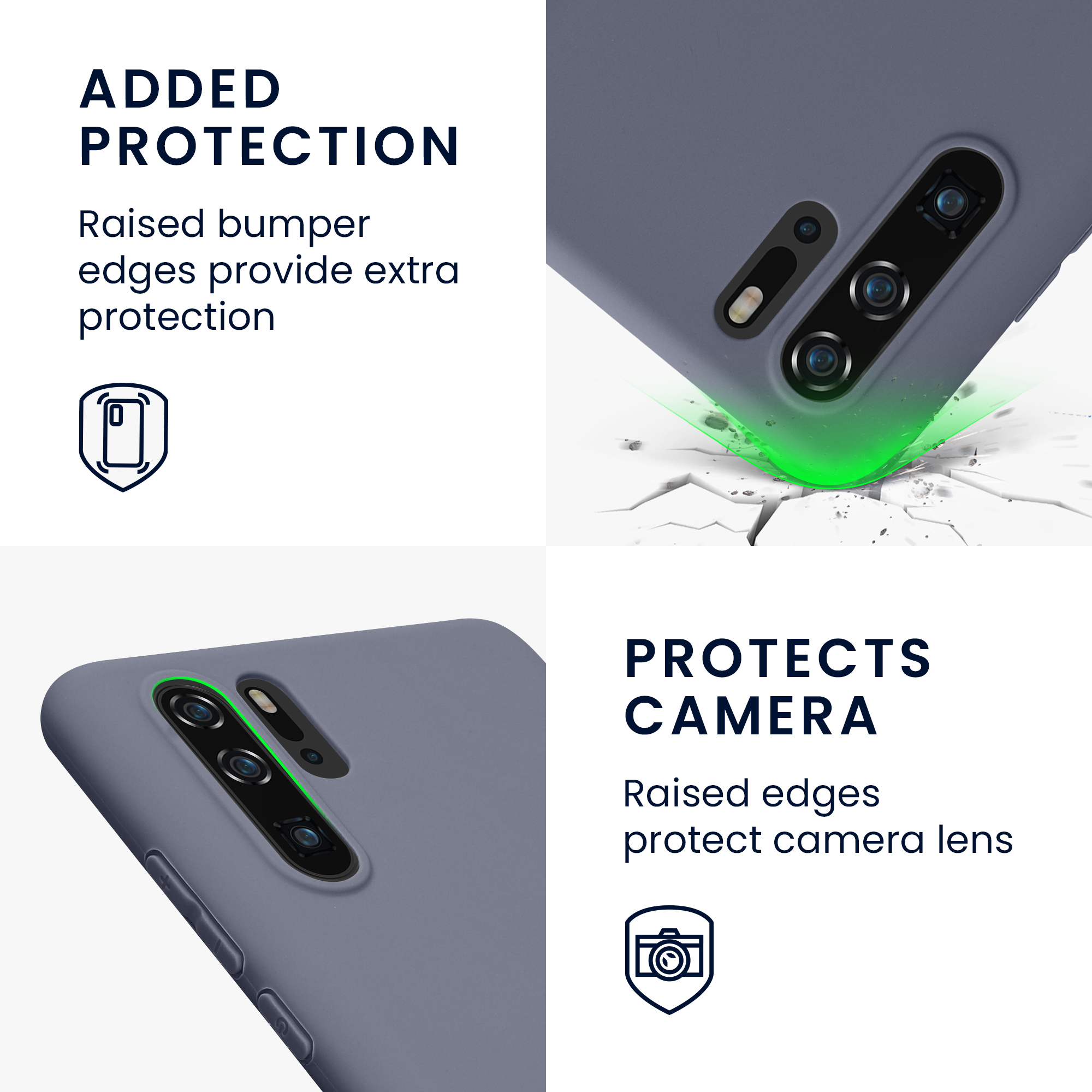 Kryt na mobil Huawei P30 Pro kwmobile - modrošedá