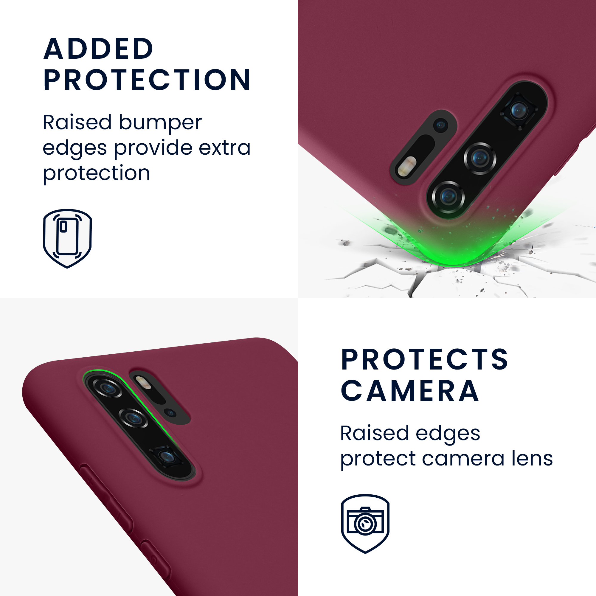 Kryt na mobil Huawei P30 Pro, nárazuvzdorný - kwmobile, purpurový