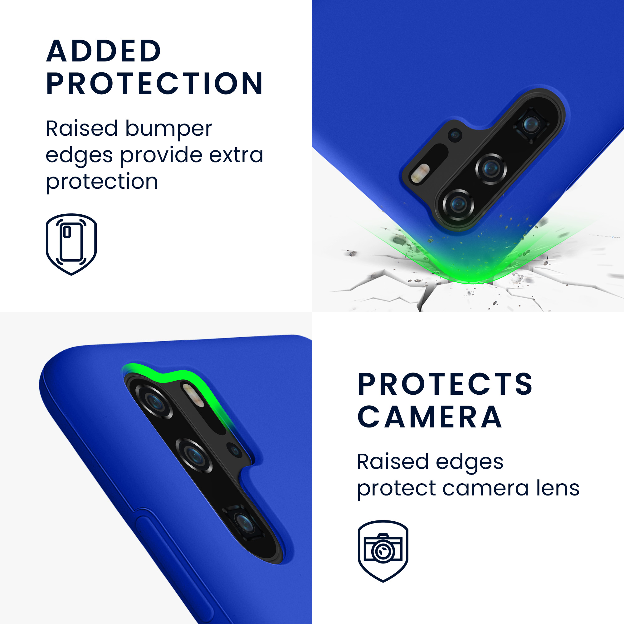 Pouzdro pro Huawei P30 Pro kwmobile silikonové - baltská modrá