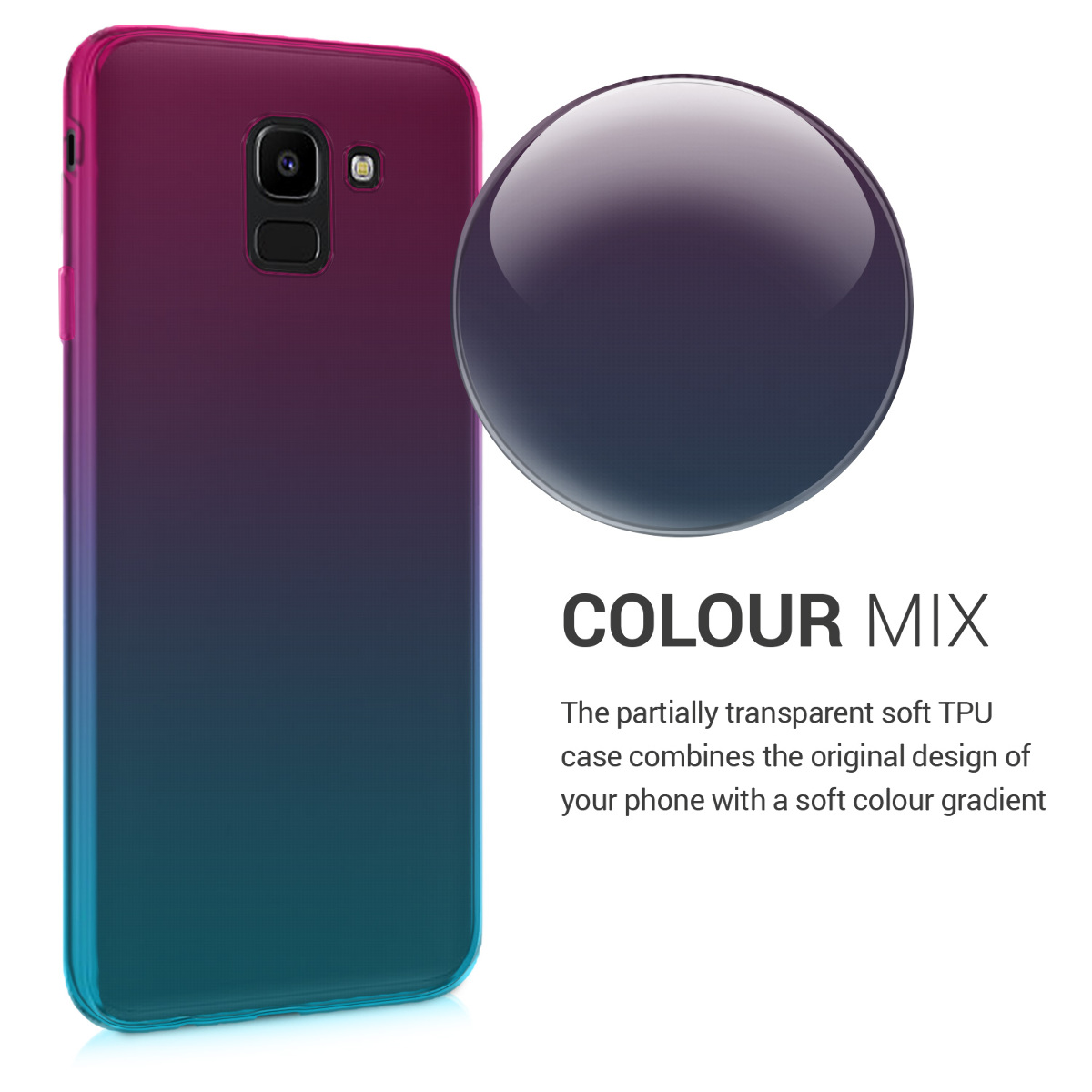 Kryt na mobil Samsung Galaxy J6 kwmobile TPU transparentní