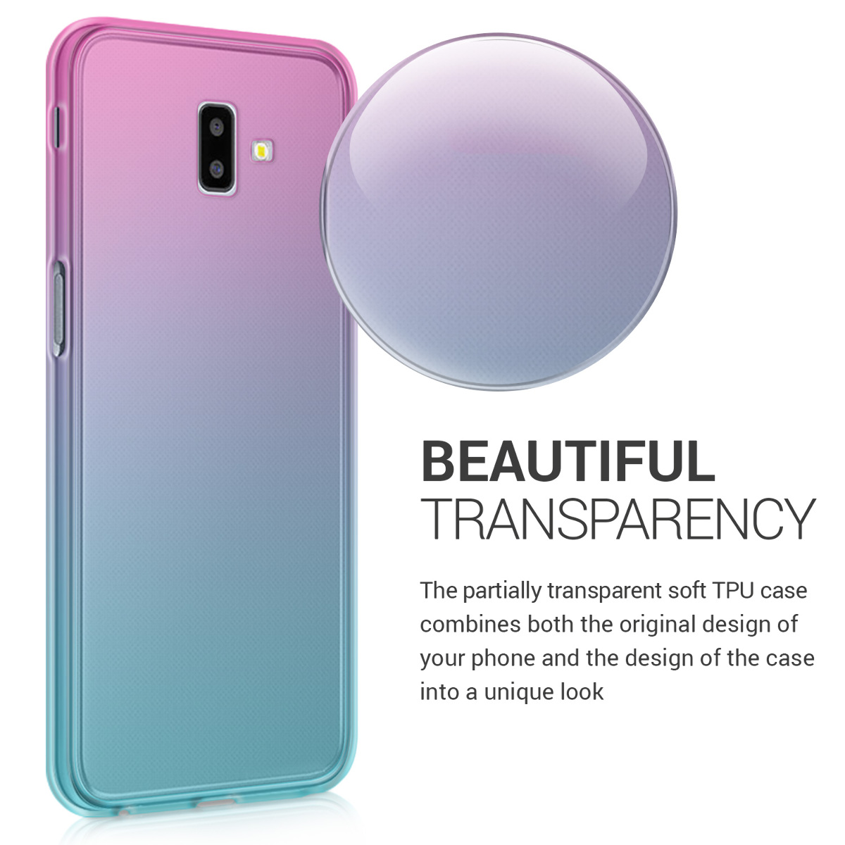 Kryt na mobil Samsung Galaxy J6+ / J6 Plus DUOS kwmobile TPU transparentní
