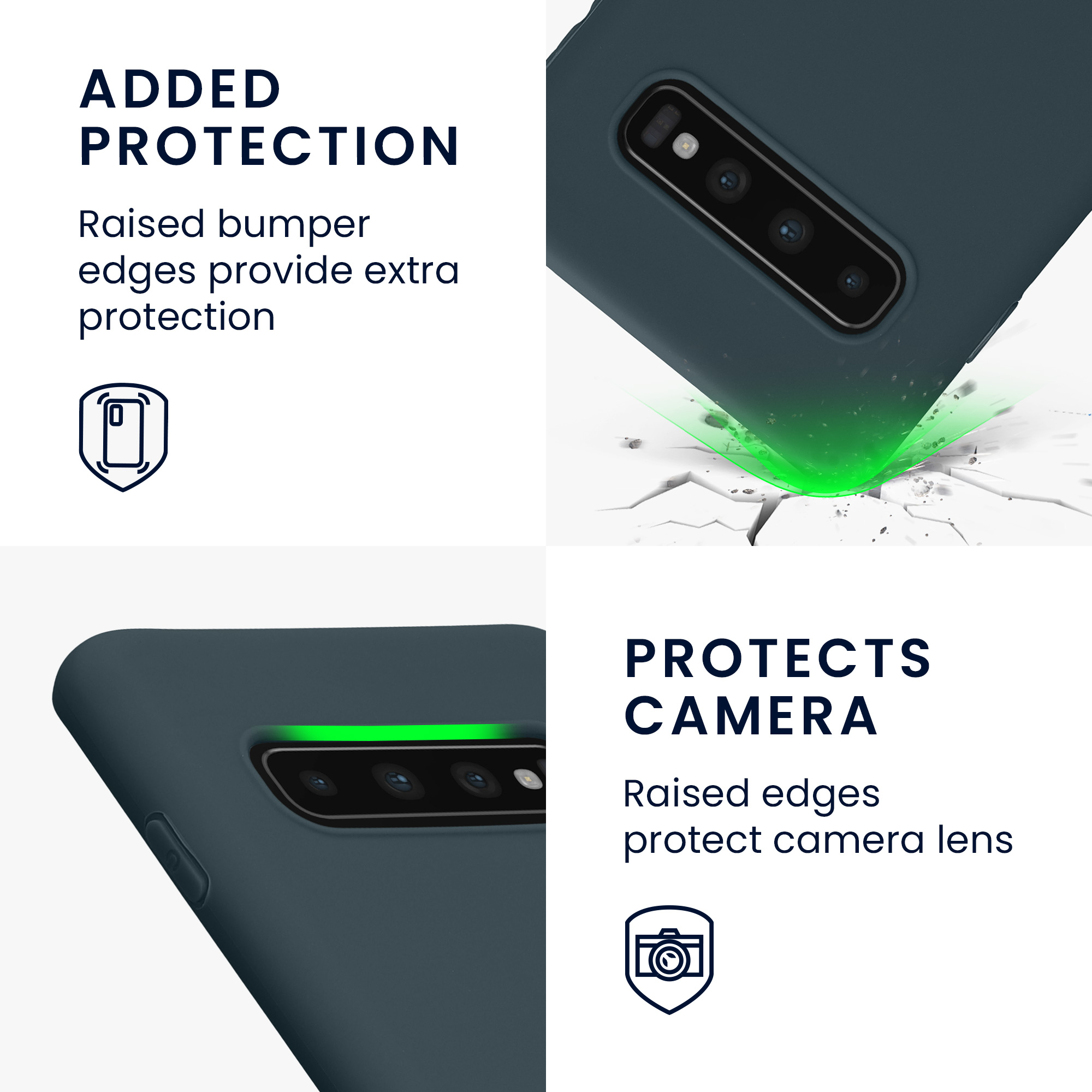 Kryt na mobil Samsung Galaxy S10 kwmobile TPU tmavě břidlicový