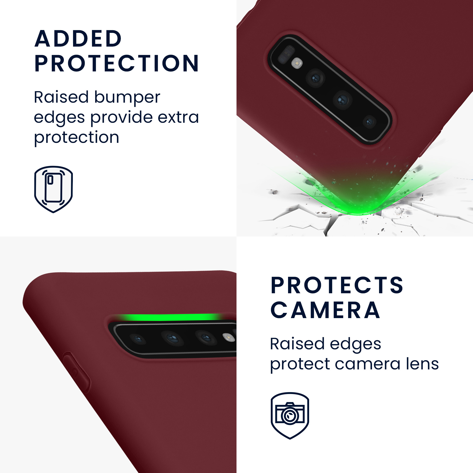 Kryt na mobil Samsung Galaxy S10 kwmobile TPU vínově fialový