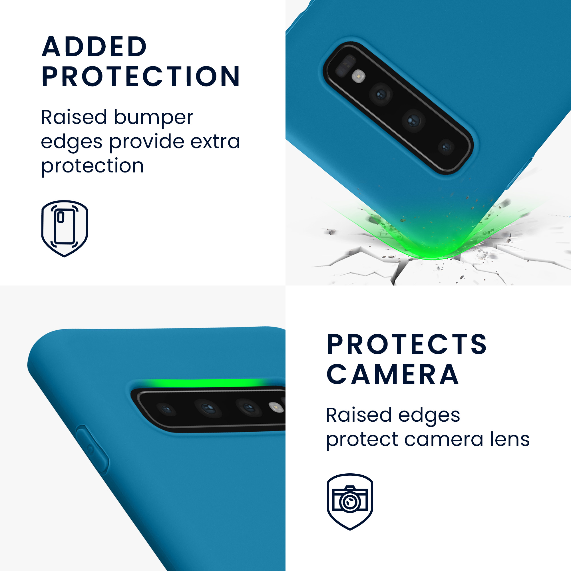 Kryt na mobil Samsung Galaxy S10 kwmobile TPU karibsky modrý