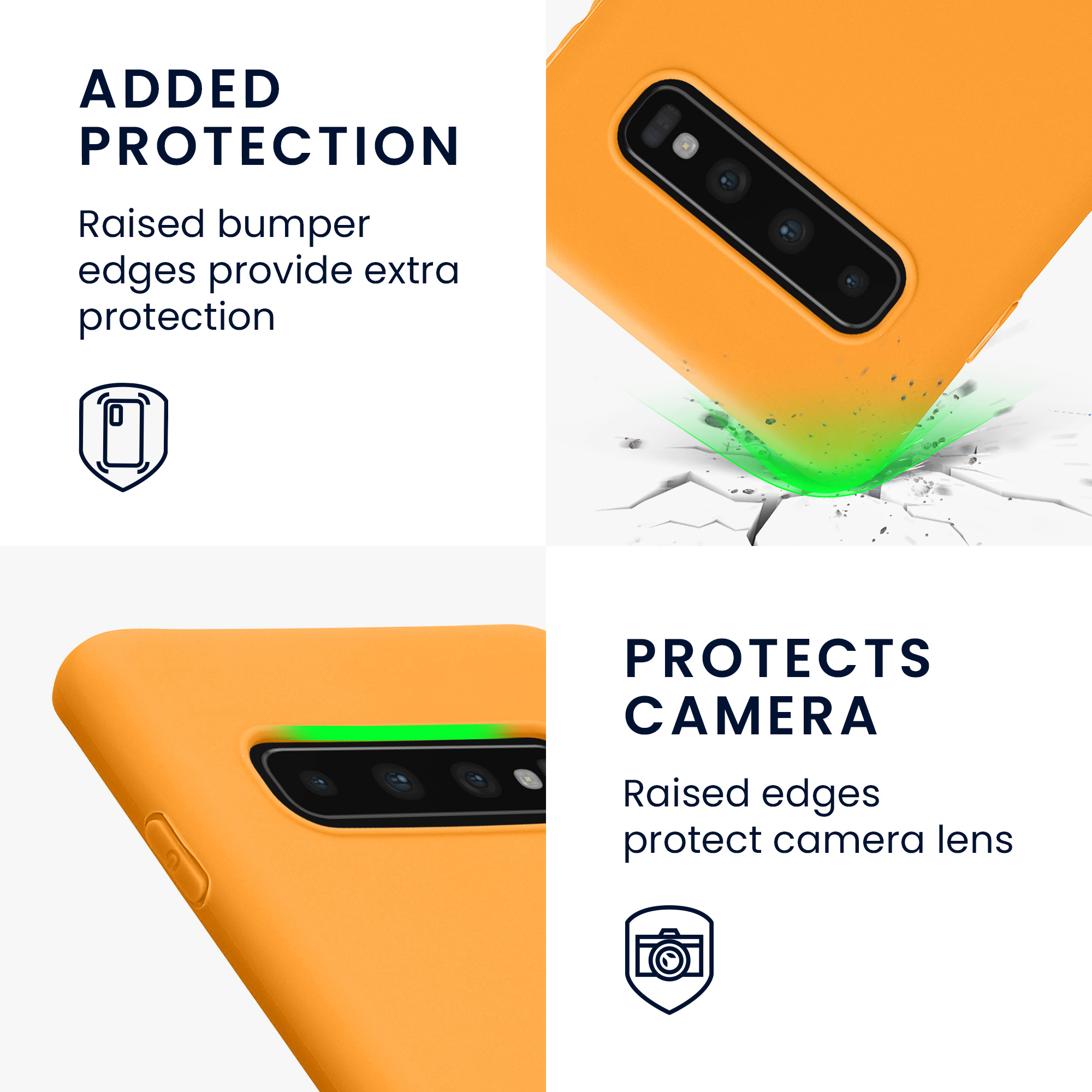 Kryt na mobil Samsung Galaxy S10 kwmobile TPU ovocně oranžový