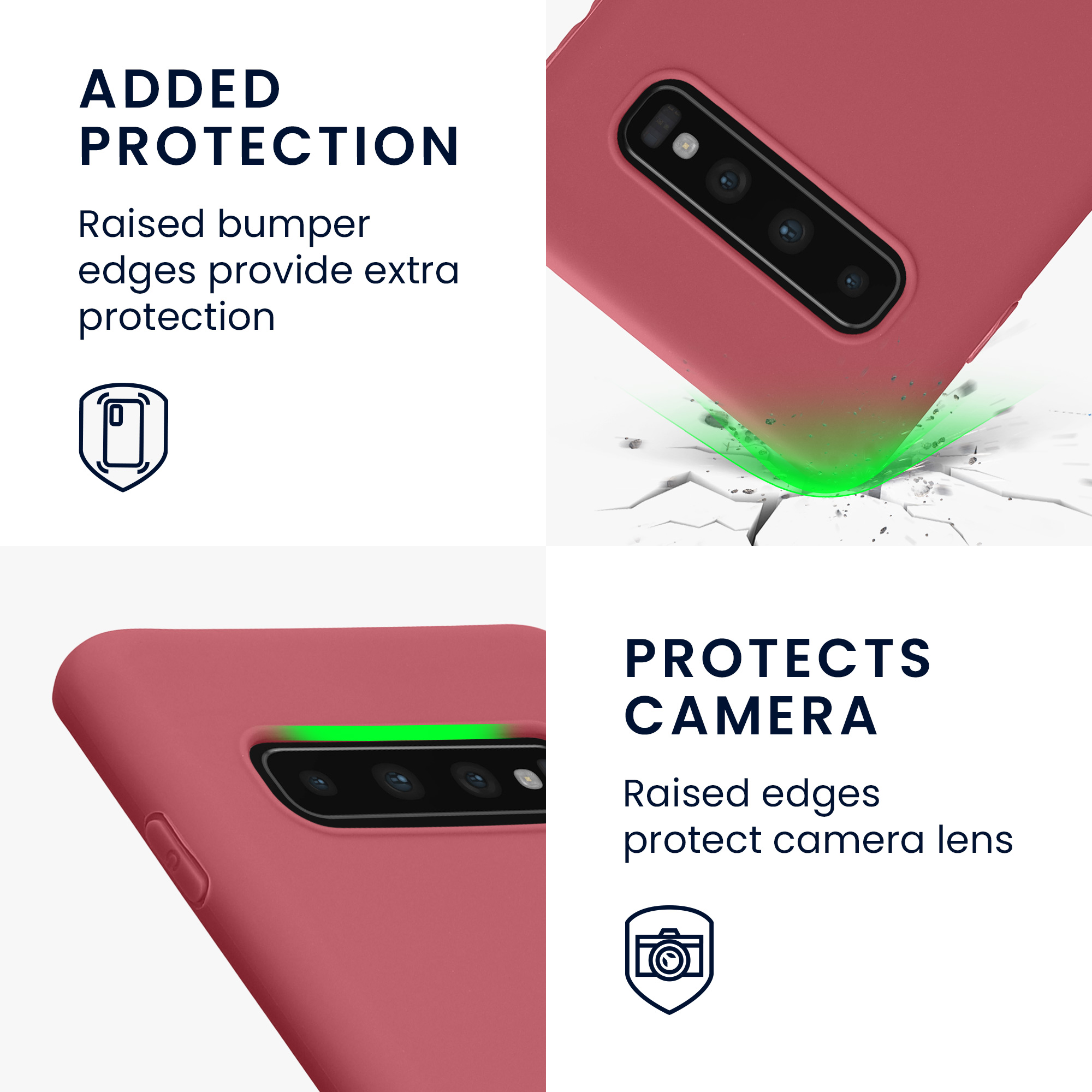 Kryt na mobil Samsung Galaxy S10 kwmobile TPU tmavě růžový