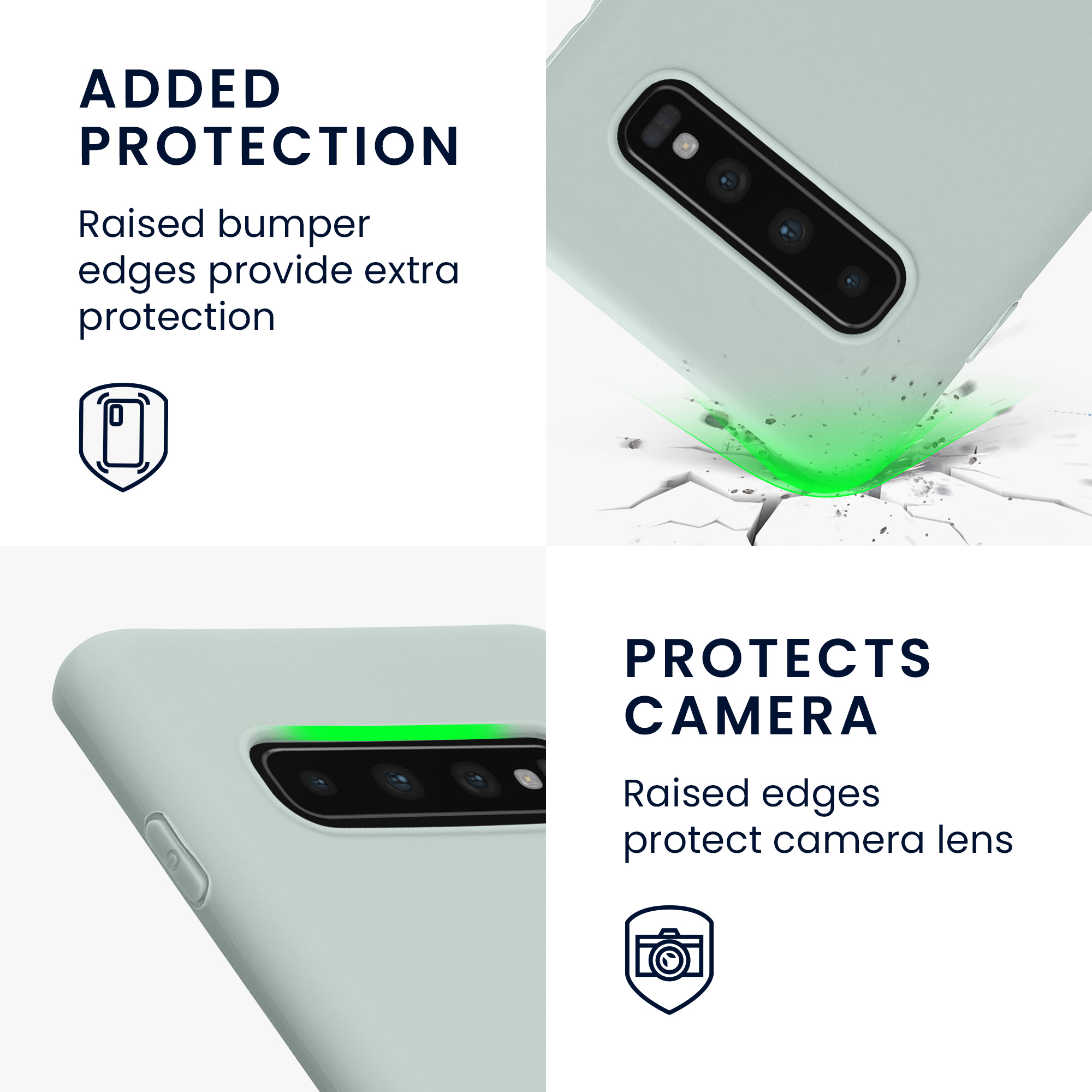 Kryt na mobil Samsung Galaxy S10 kwmobile TPU mintový