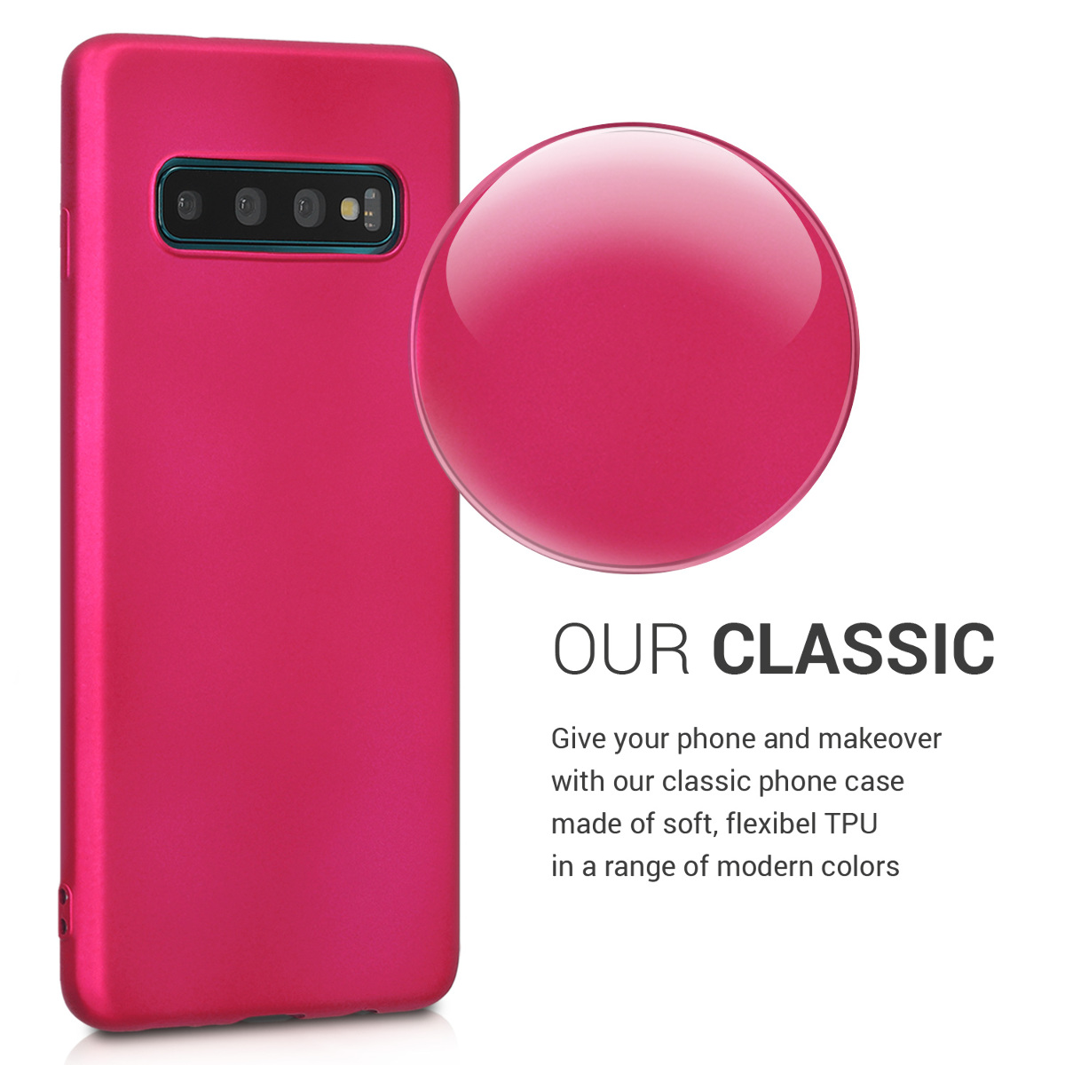 Metalický kryt na mobil Samsung Galaxy S10 kwmobile metalicky růžový