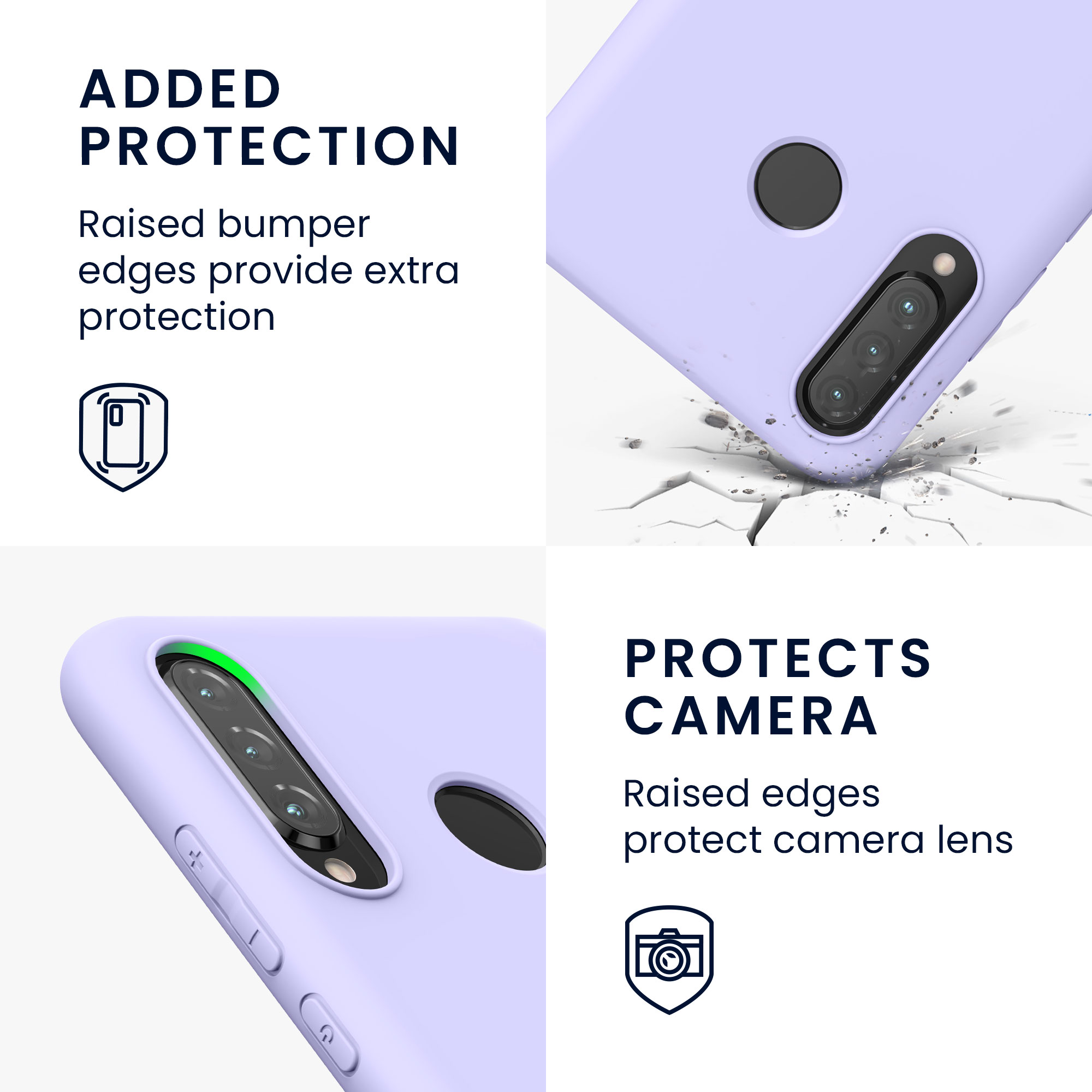 Kryt kwmobile Huawei P30 Lite, světle levandulová