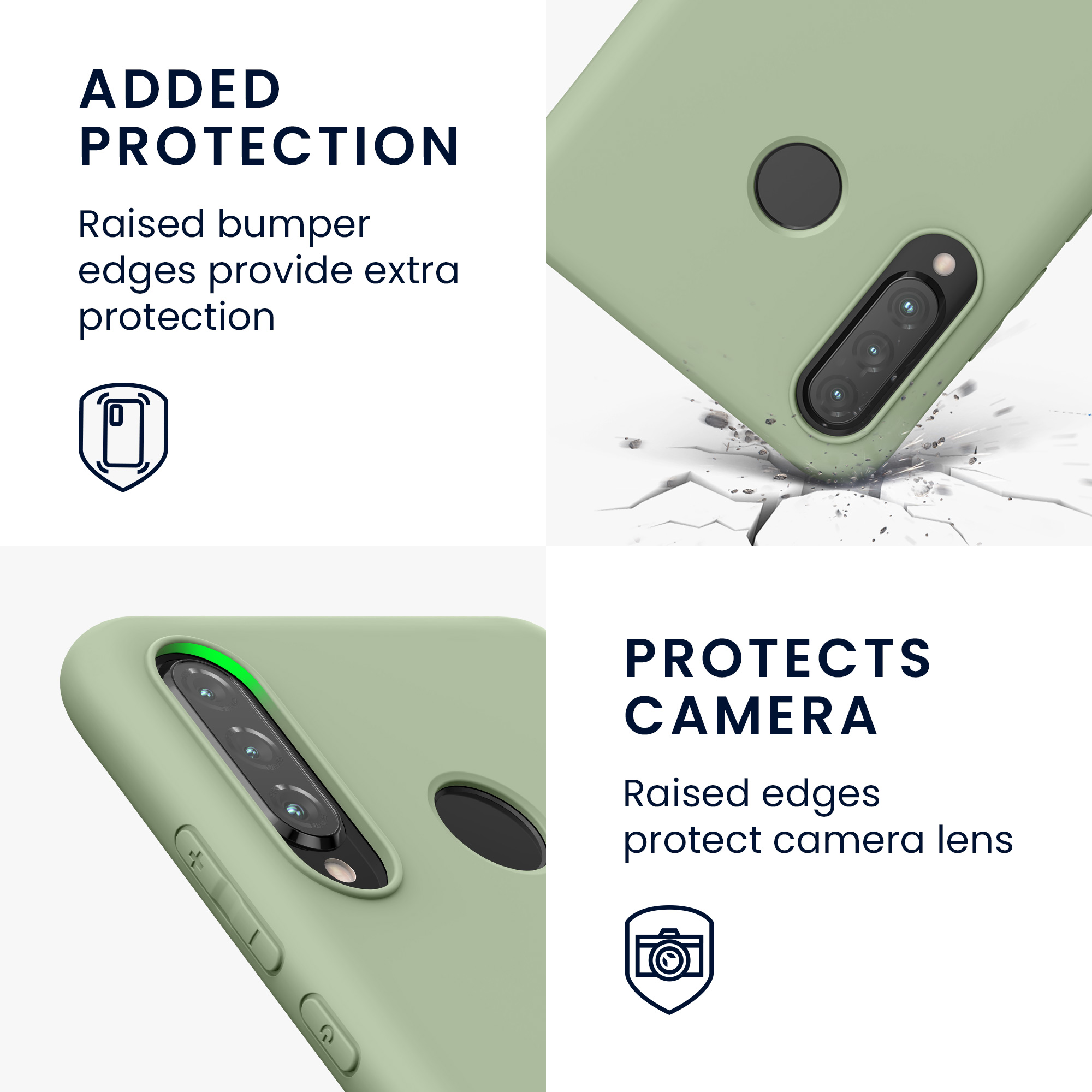 Kryt kwmobile Huawei P30 Lite, šedozelená
