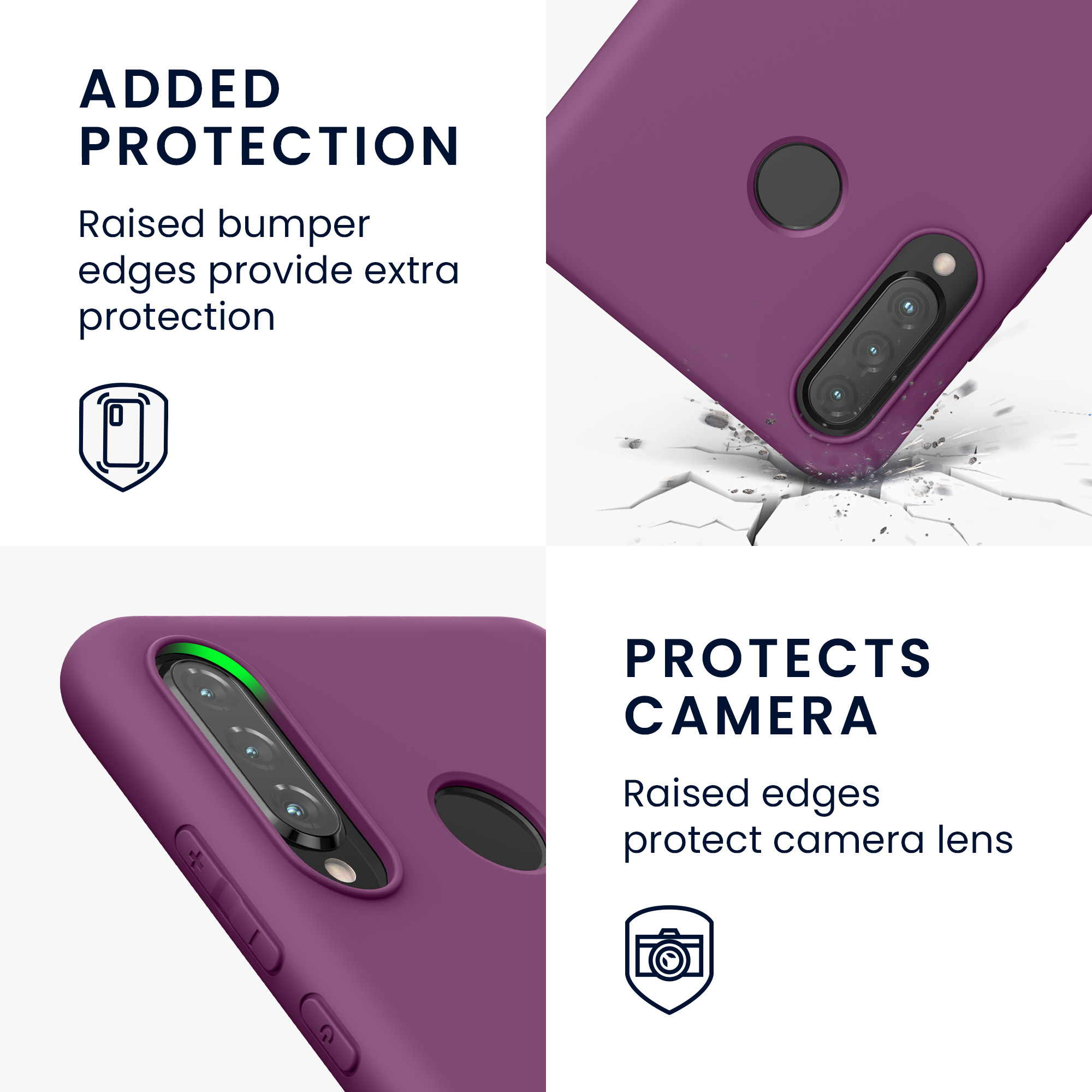 Kryt kwmobile Huawei P30 Lite, purpurově fialová