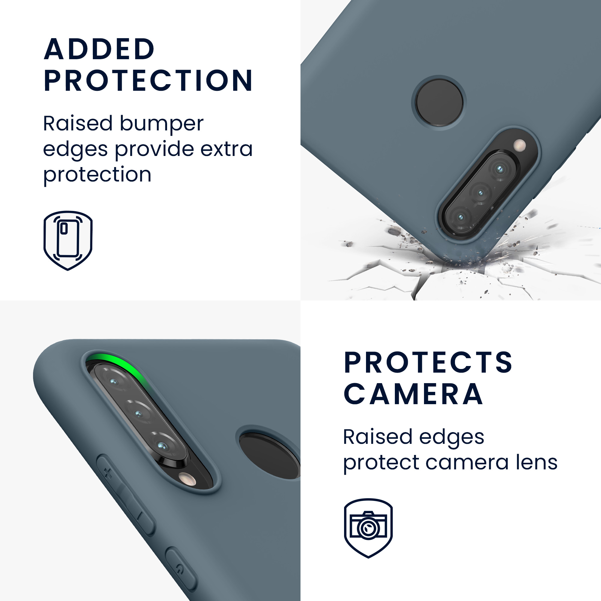 Kryt kwmobile Huawei P30 Lite, tmavě břidlicová