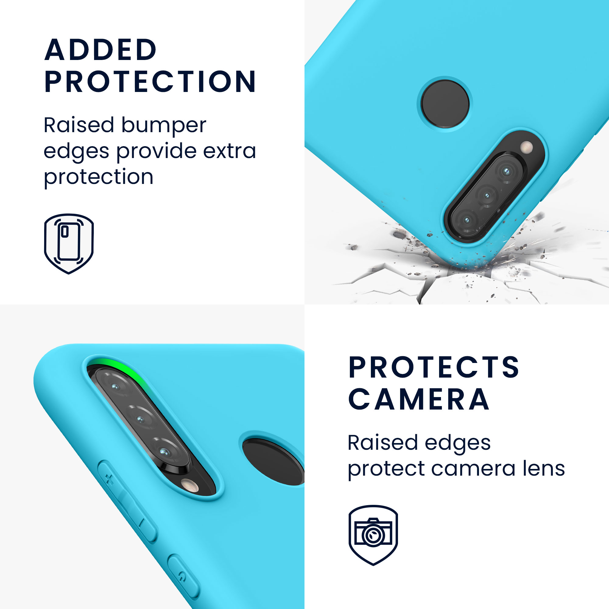 Kryt kwmobile Huawei P30 Lite, ledově modrá